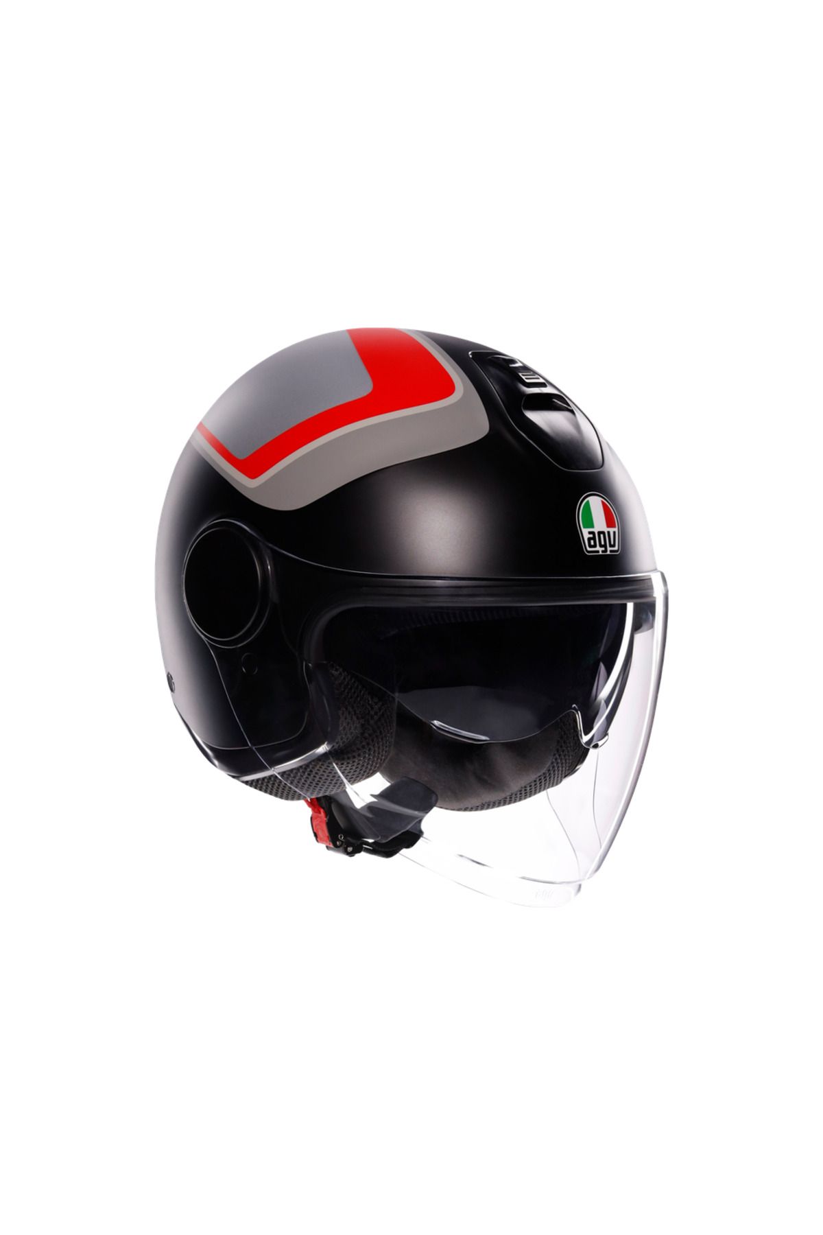 AGV Eteres Scaglieri Matt Grey Red Açık Kask