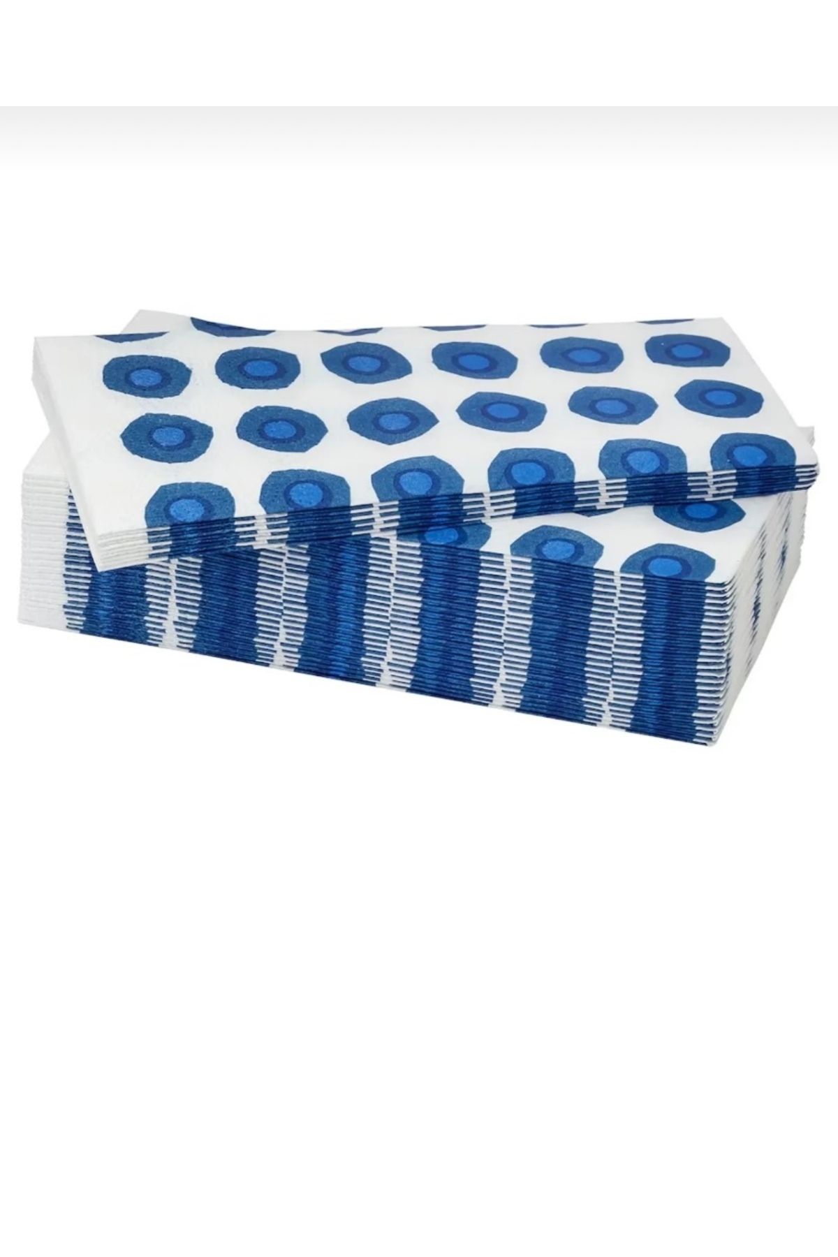 IKEA Pıllerstarrr peçete ıkea 38x38cm beyaz-mavi 30 adet