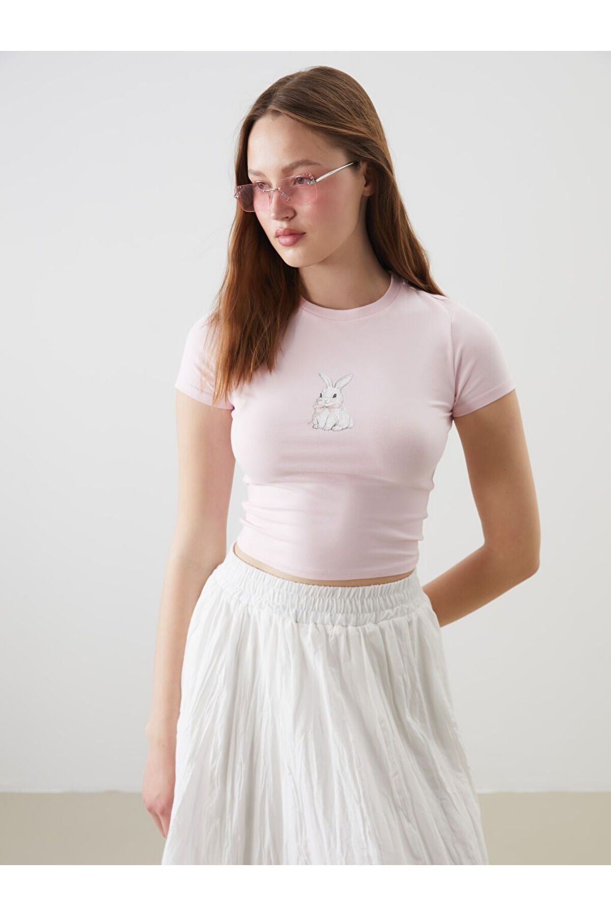 LC Waikiki XSIDE Bisiklet Yaka Baskılı Crop