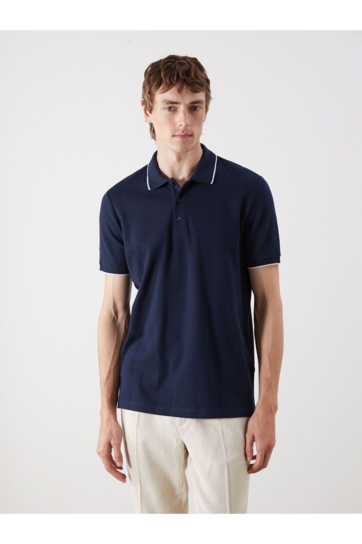 LC Waikiki Yeni Sezon Polo Yaka Kisa Kollu Erkek Tisort - S55147Z8