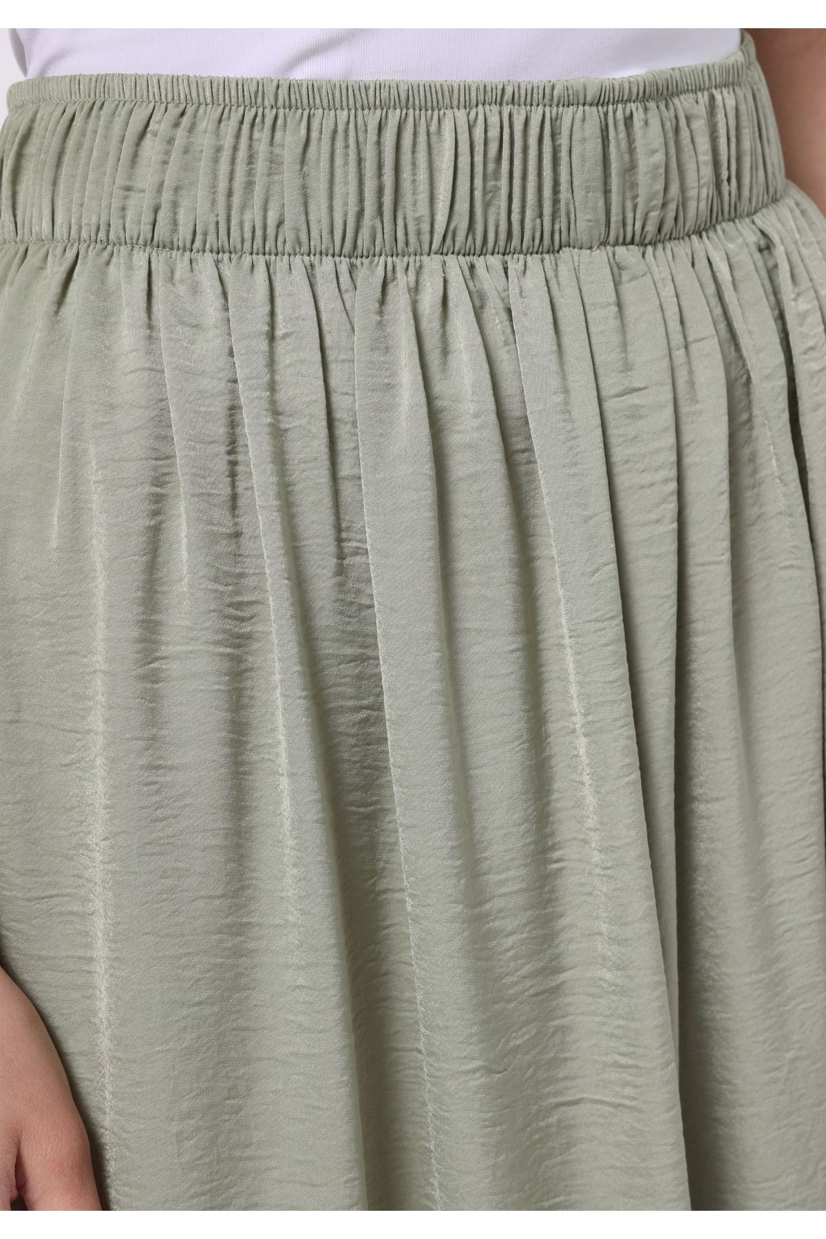 Colin's-Regular Fit High Waist Wide Leg Women's Green Trousers 5