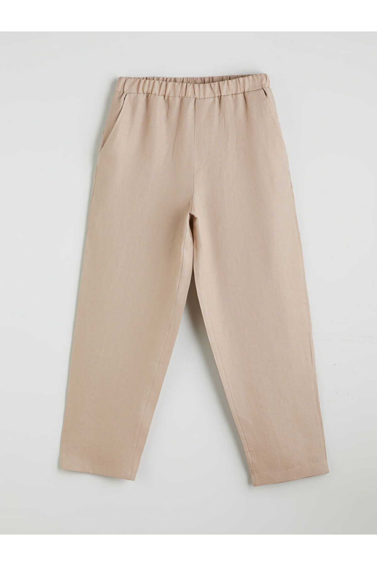 LC Waikiki Yeni Sezon Beli Lastikli Keten Kadin Pantolon - S5O265Z8