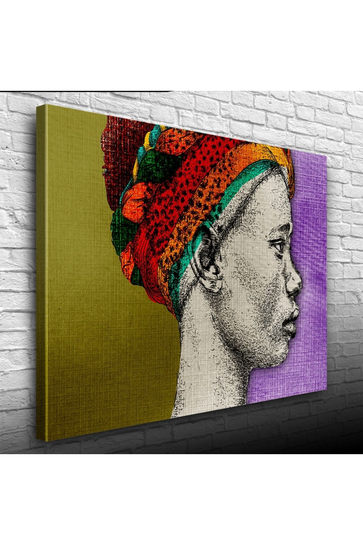 Kanonik Education Afrikalı Yerli Kadın Portresi Kanvas Tablo 50 x 70