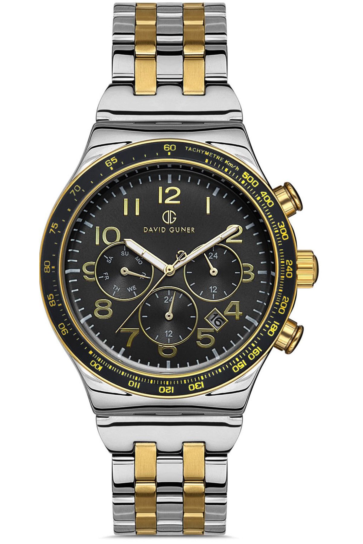 DAVID GUNER DAVİD GÜNER ERKEK KOL SAATİ DG-8245GA-D2 43 MM METAL-GOLD