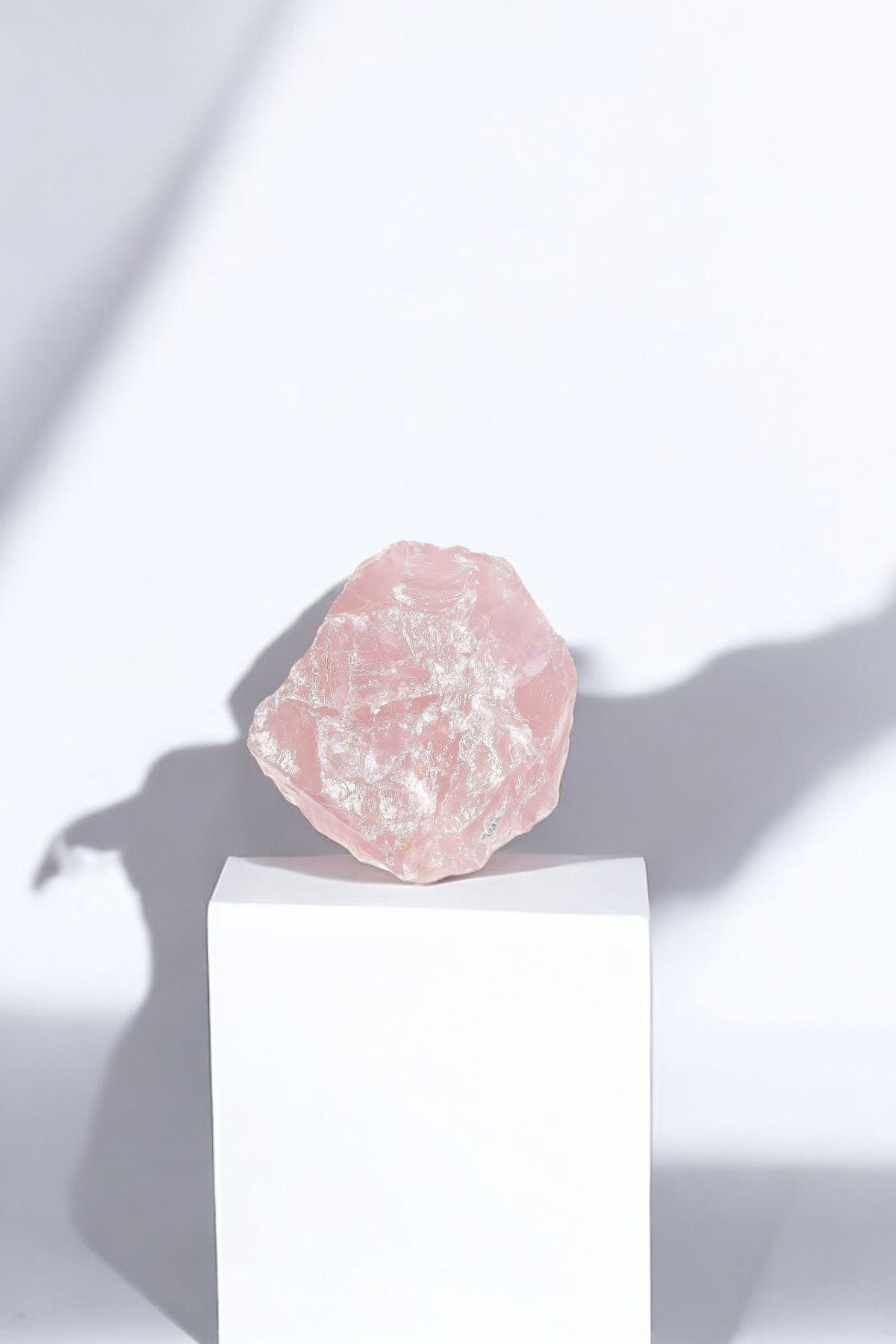 SerenityHaven Gül Kuvars Taşı 1 Adet %100 Doğal Ham Kristal Aşk Taşı 30 Gr