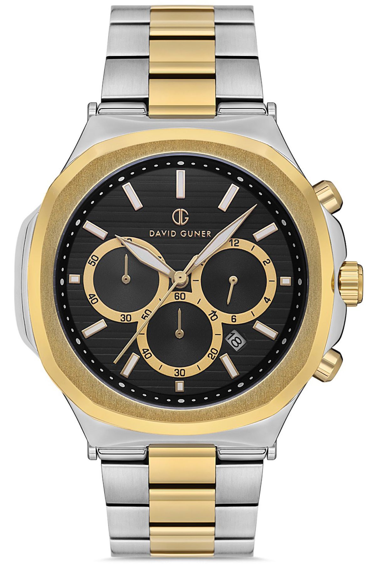 DAVID GUNER DAVİD GÜNER ERKEK KOL SAATİ DG-8522GA-D2 45 MM METAL-GOLD