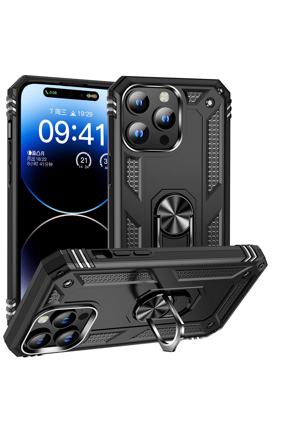 YTSGLOBAL iPhone 15 Pro Uyumlu YTSG Vega Kılıf-Siyah