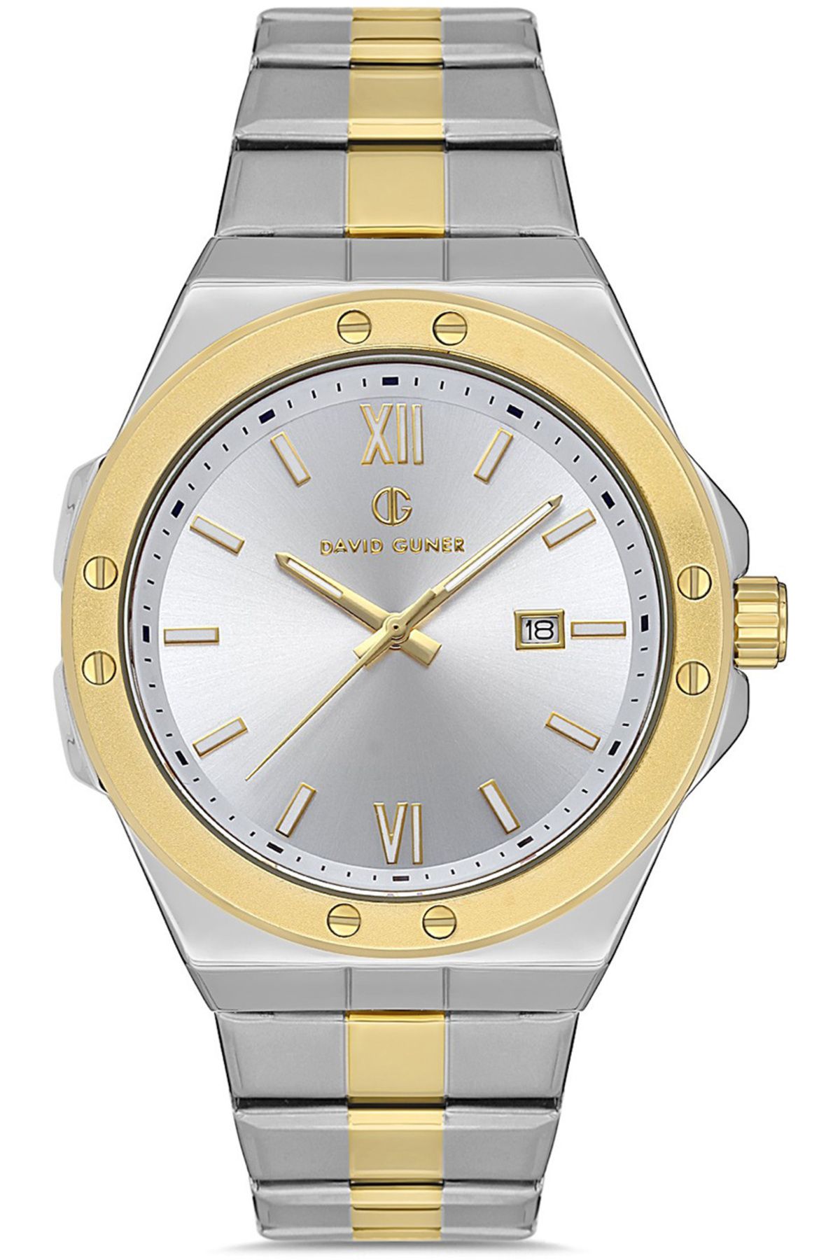 DAVID GUNER DAVİD GÜNER ERKEK KOL SAATİ DG-8608GA-D1 43 MM METAL-GOLD