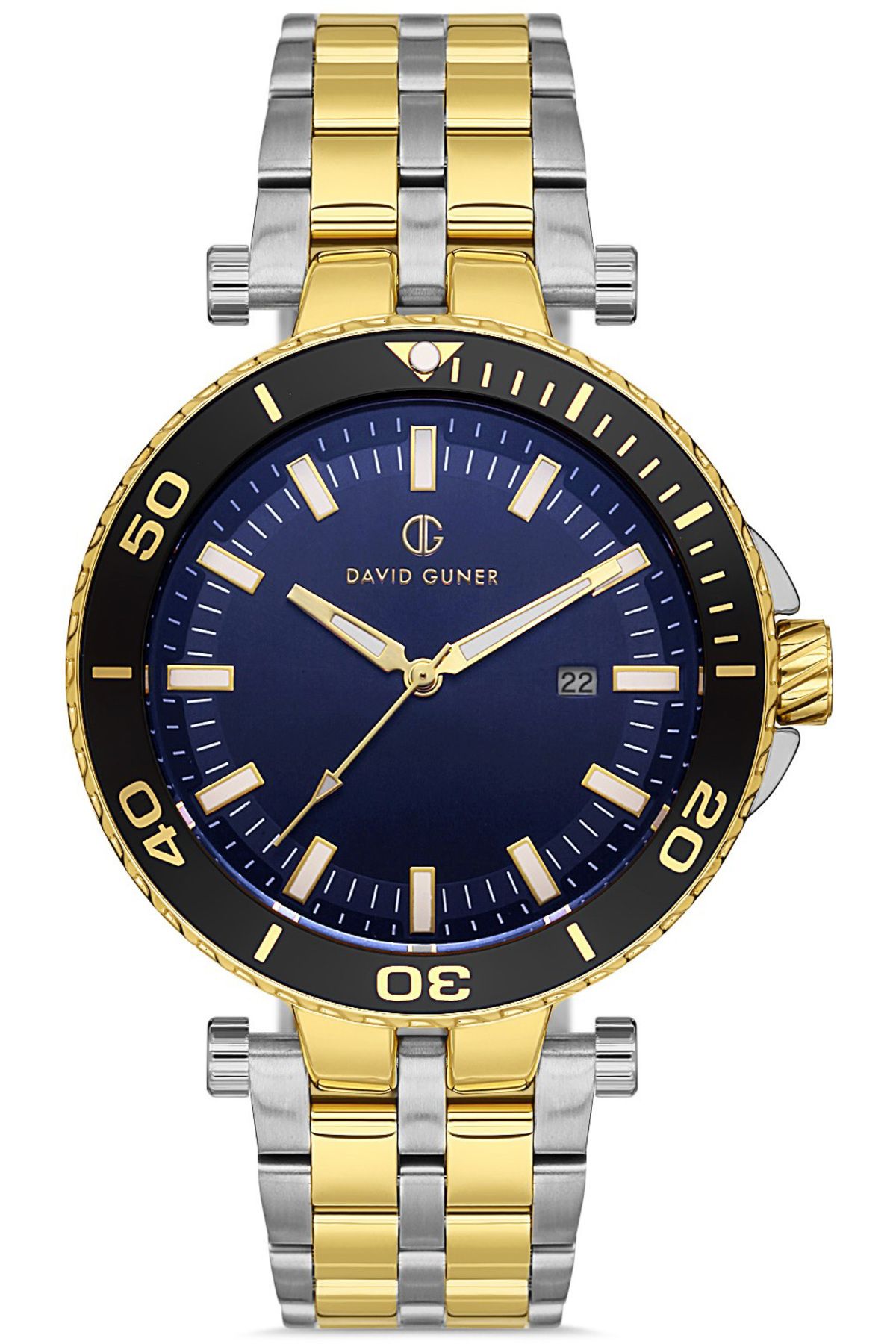 DAVID GUNER DAVİD GÜNER ERKEK KOL SAATİ DG-8393GA-D3 43 MM METAL-GOLD