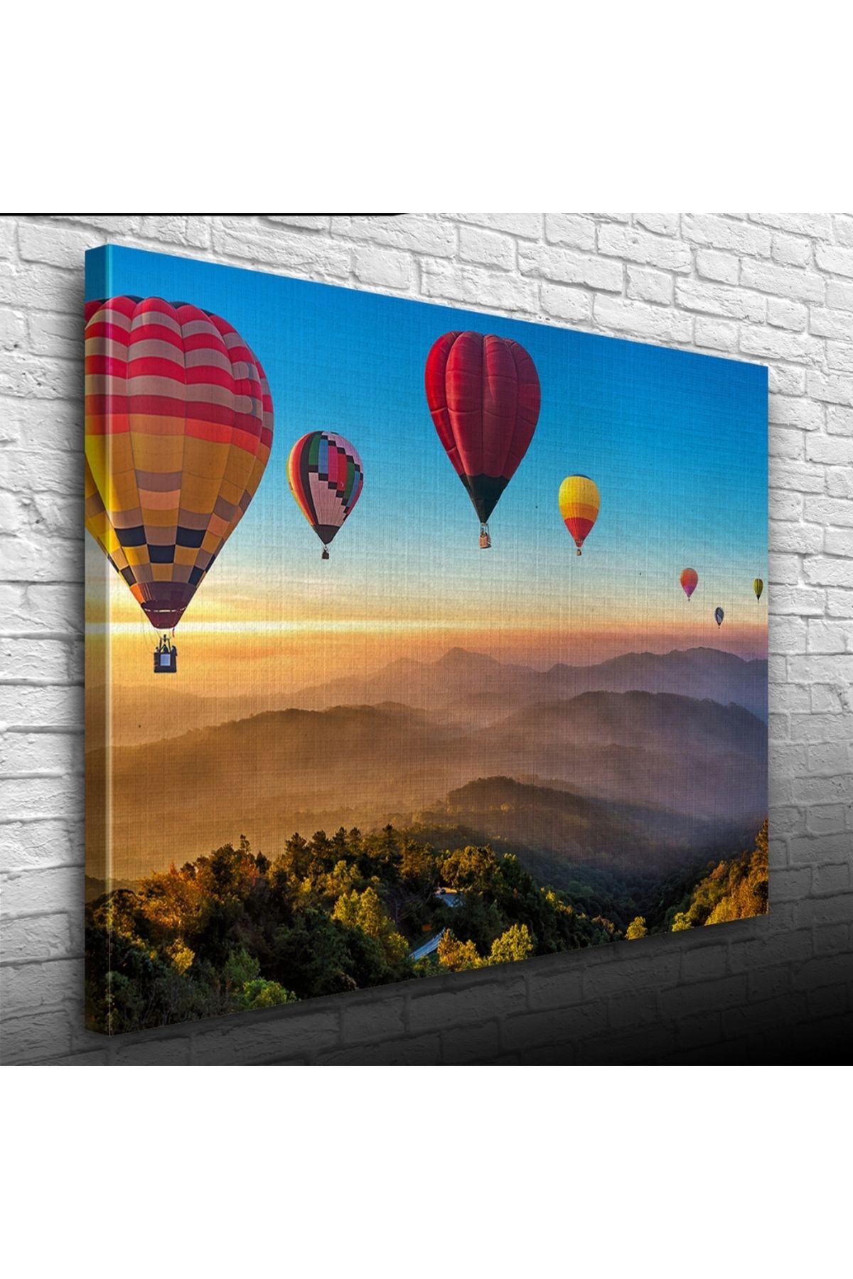 Kanonik Education Sıcak Hava Balonları Kanvas Tablo 50 x 70