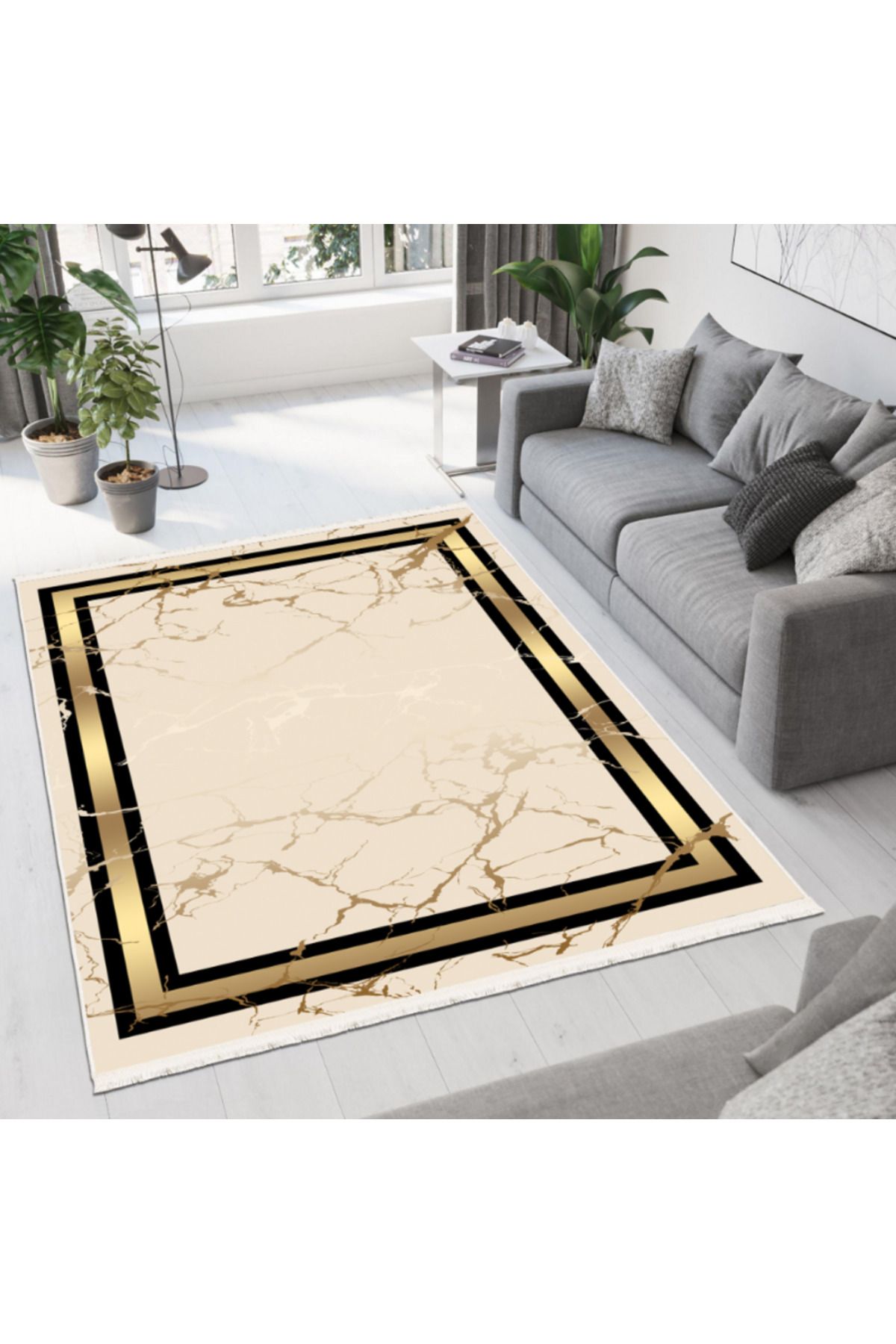 DOKURA HALI Modern, Kaymaz Taban, Makinede Yıkanabilir, Leke Tutmaz, Oturma Odası, Salon Halı, Koridor Halı