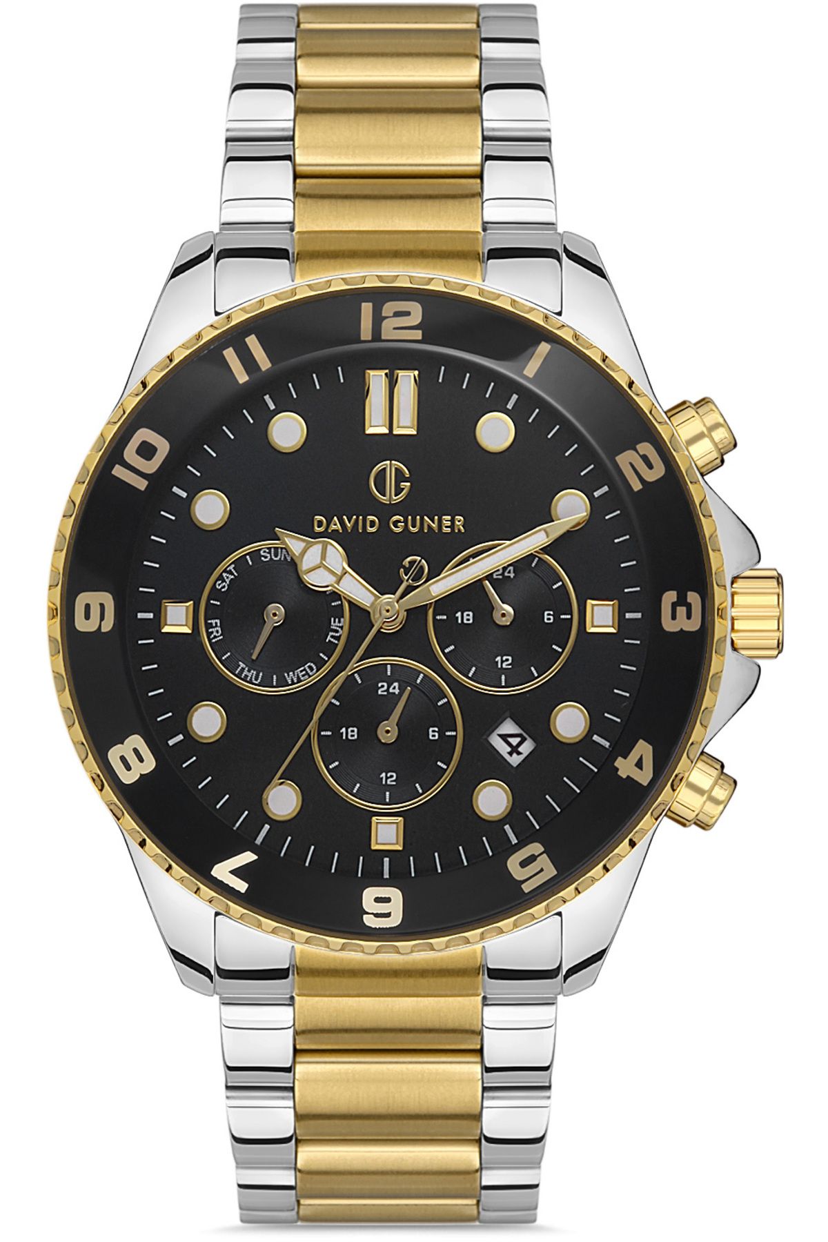 DAVID GUNER DAVİD GÜNER ERKEK KOL SAATİ DG-8243GA-D2 44 MM METAL-GOLD
