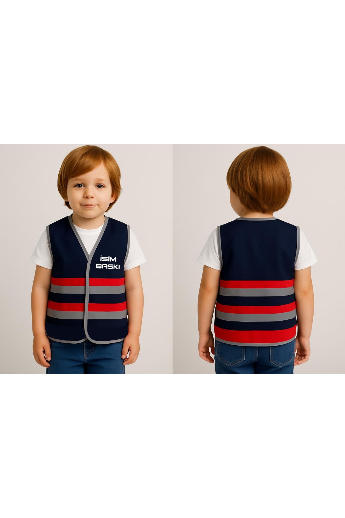 Teknik-Children's Activity Warning Vest with Reflector (Inform the Name Printing in the Question Part, Please) 1