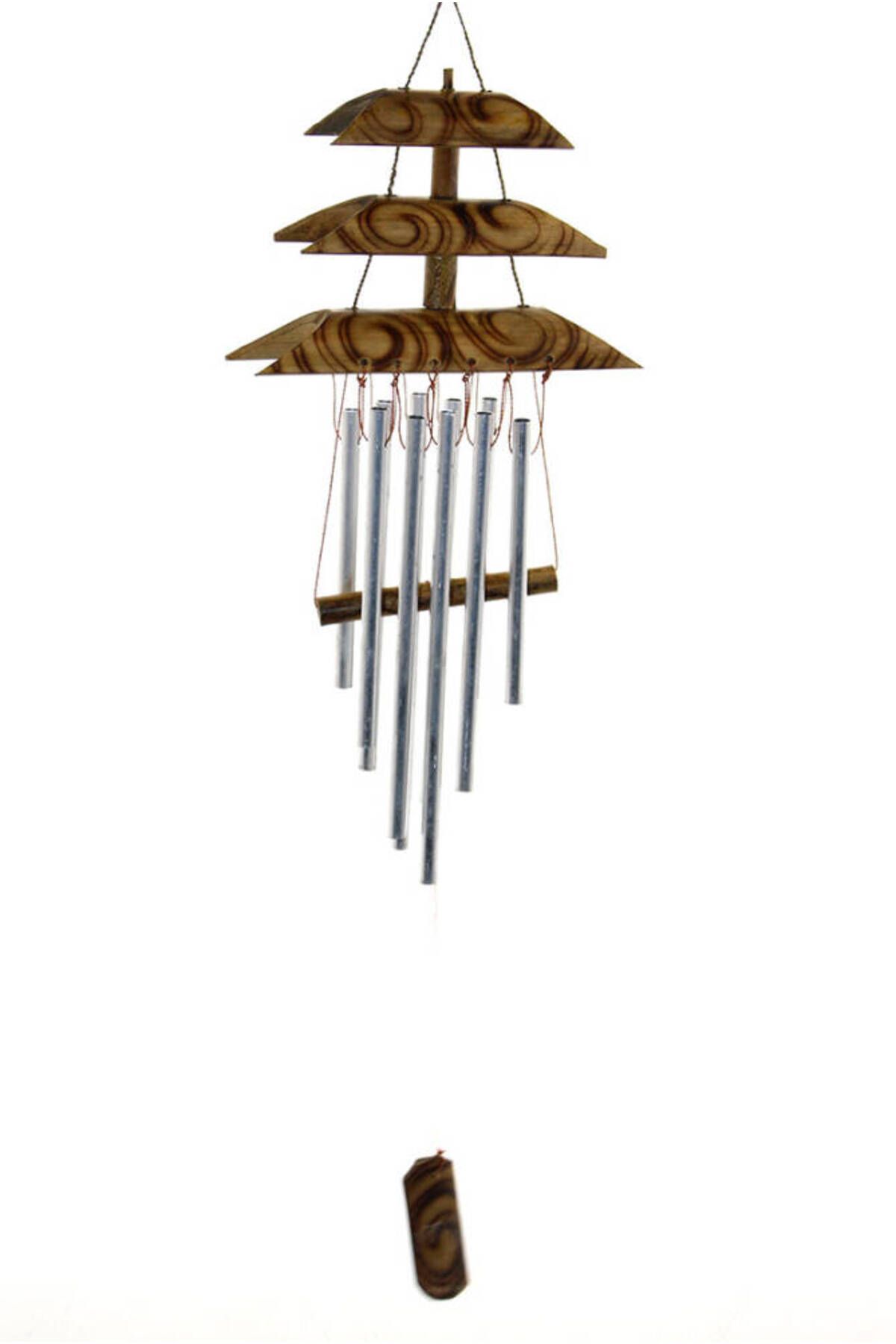 Vexahome Bambu Metal Çanlı Rüzgar Çanı