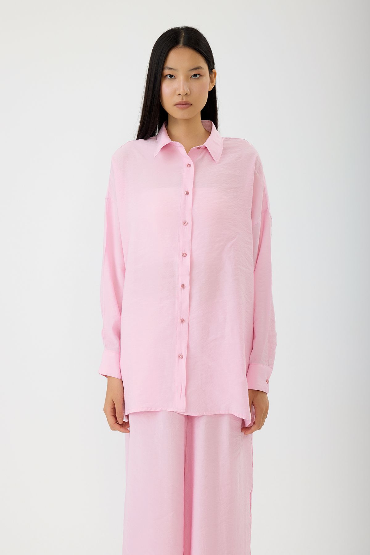 SEVİLEN Oversize Modal Gömlek