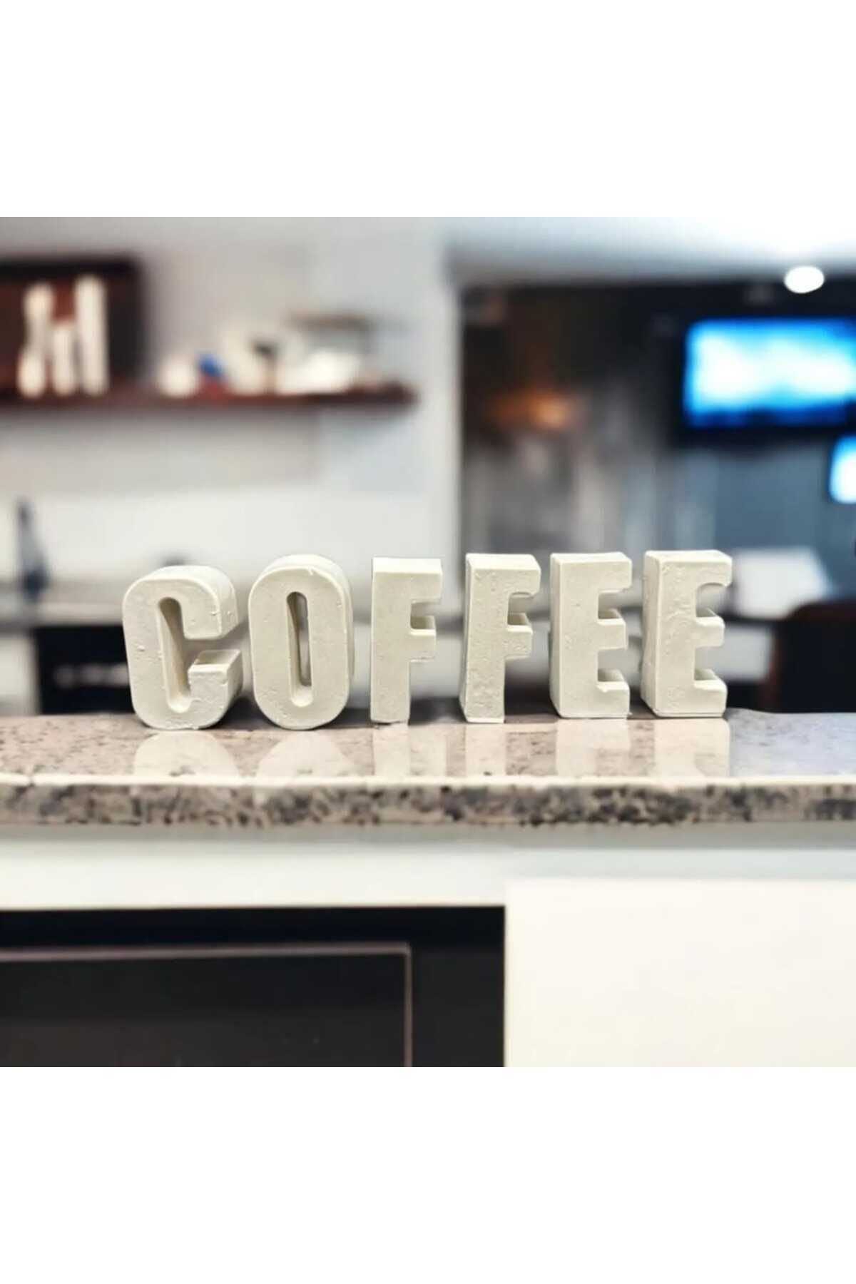 SerenityHaven Coffee Yazısı Ev Dekoratif Obje Biblo Coffee