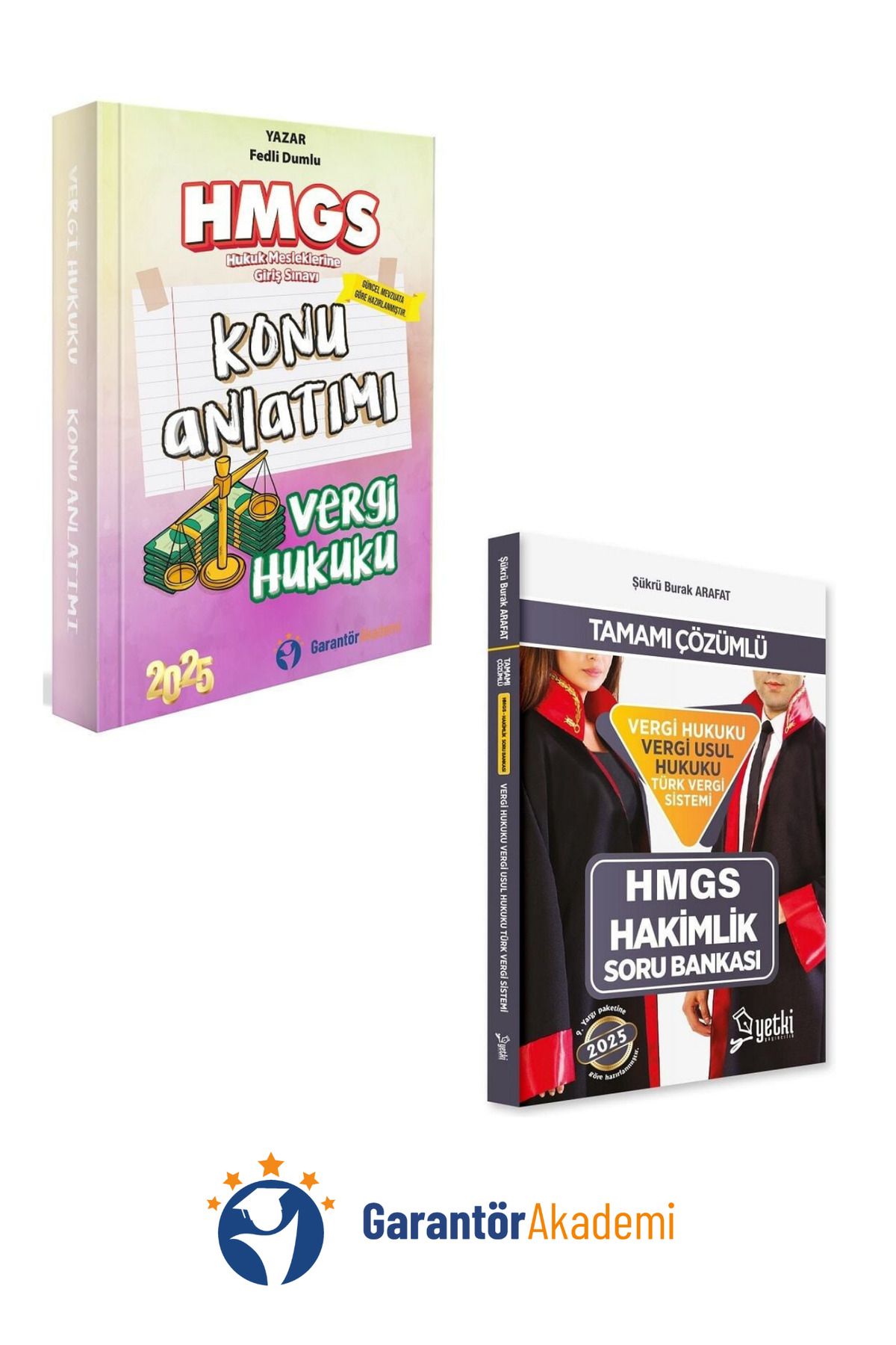 Makro Kitabevi Yayınları Garantör Akademi 2025 HMGS Vergi Hukuku Konu Anlatımı+Yetki Soru Bankası ikili set