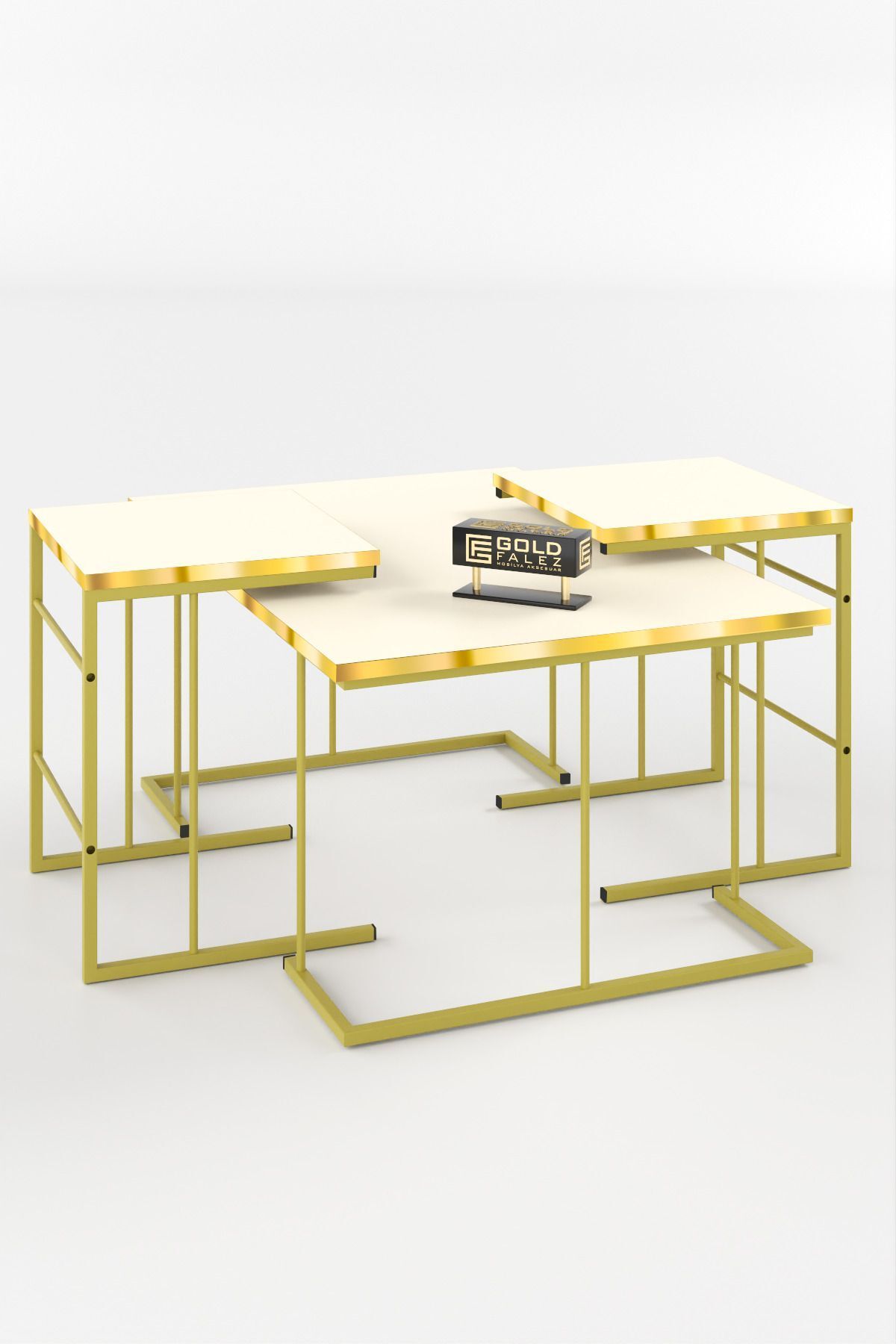 Kanonik Education ORTA SEHPA VE ZİGON SEHPA SOLO SET GOLD KREM