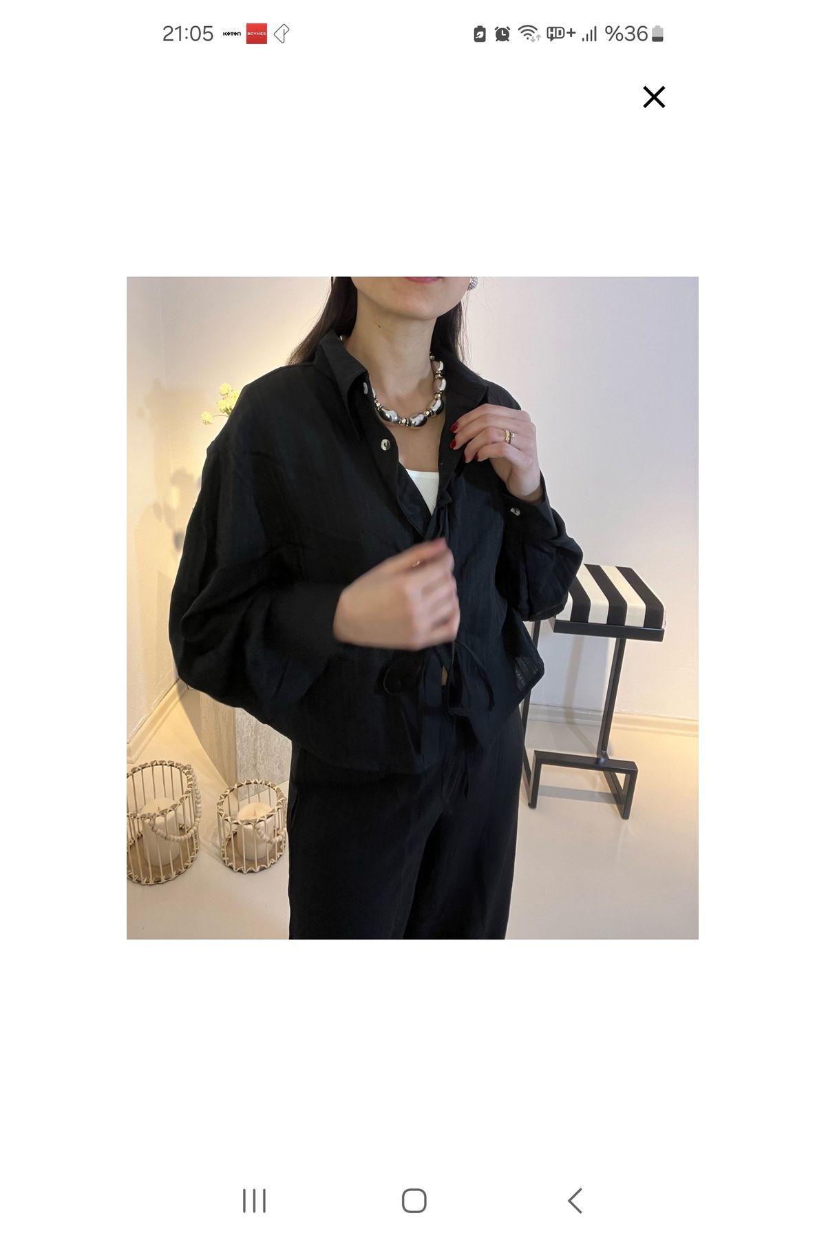 Butik Siyah yazlık alt-üst takım