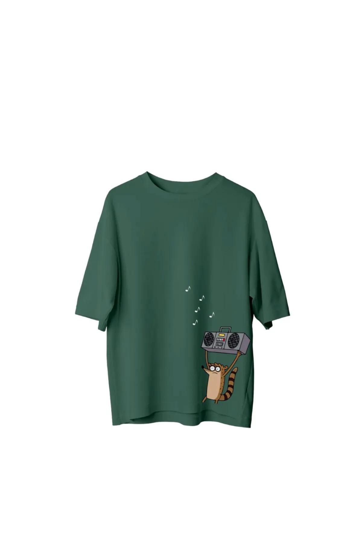 Koklonmoda Unisex Rigby Baskılı Oversize T-Shirt