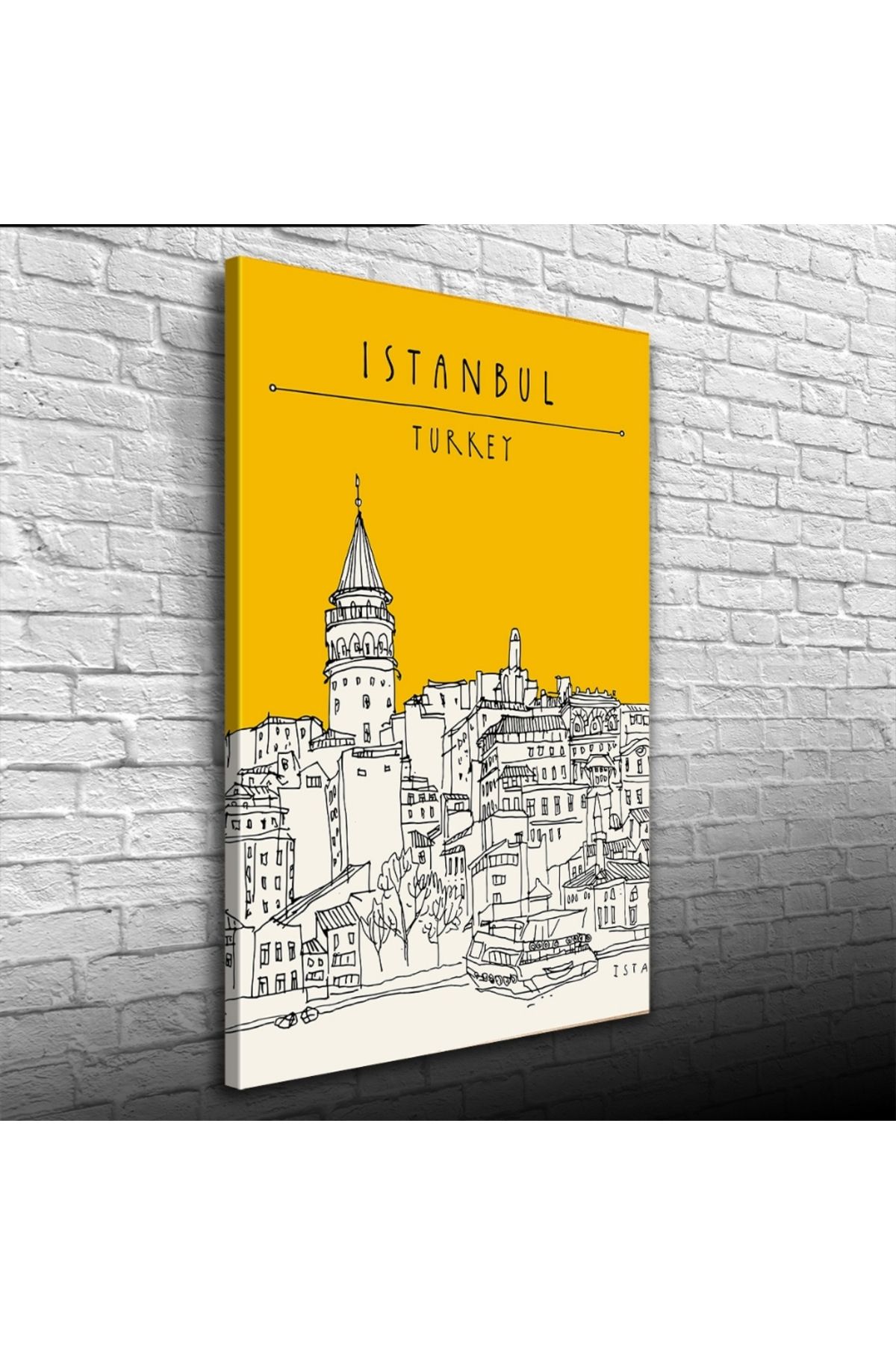 Kanonik Education Galata Kulesi Silueti Kanvas Tablo 50 x 70