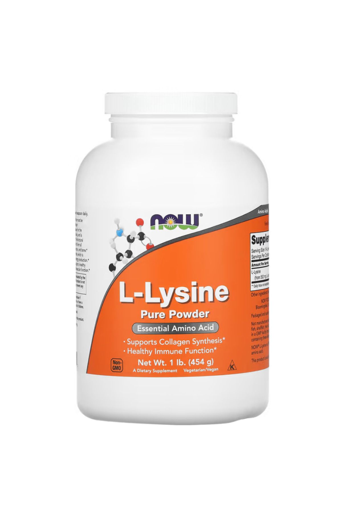 Now Foods , L-Lysine Pure Powder, 1 lb (454 g)