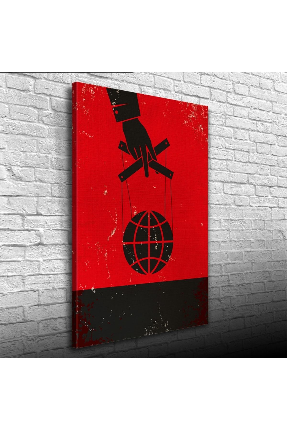 Kanonik Education Kırmızı ve Siyah Afiş Görseli Kanvas Tablo 50 x 70