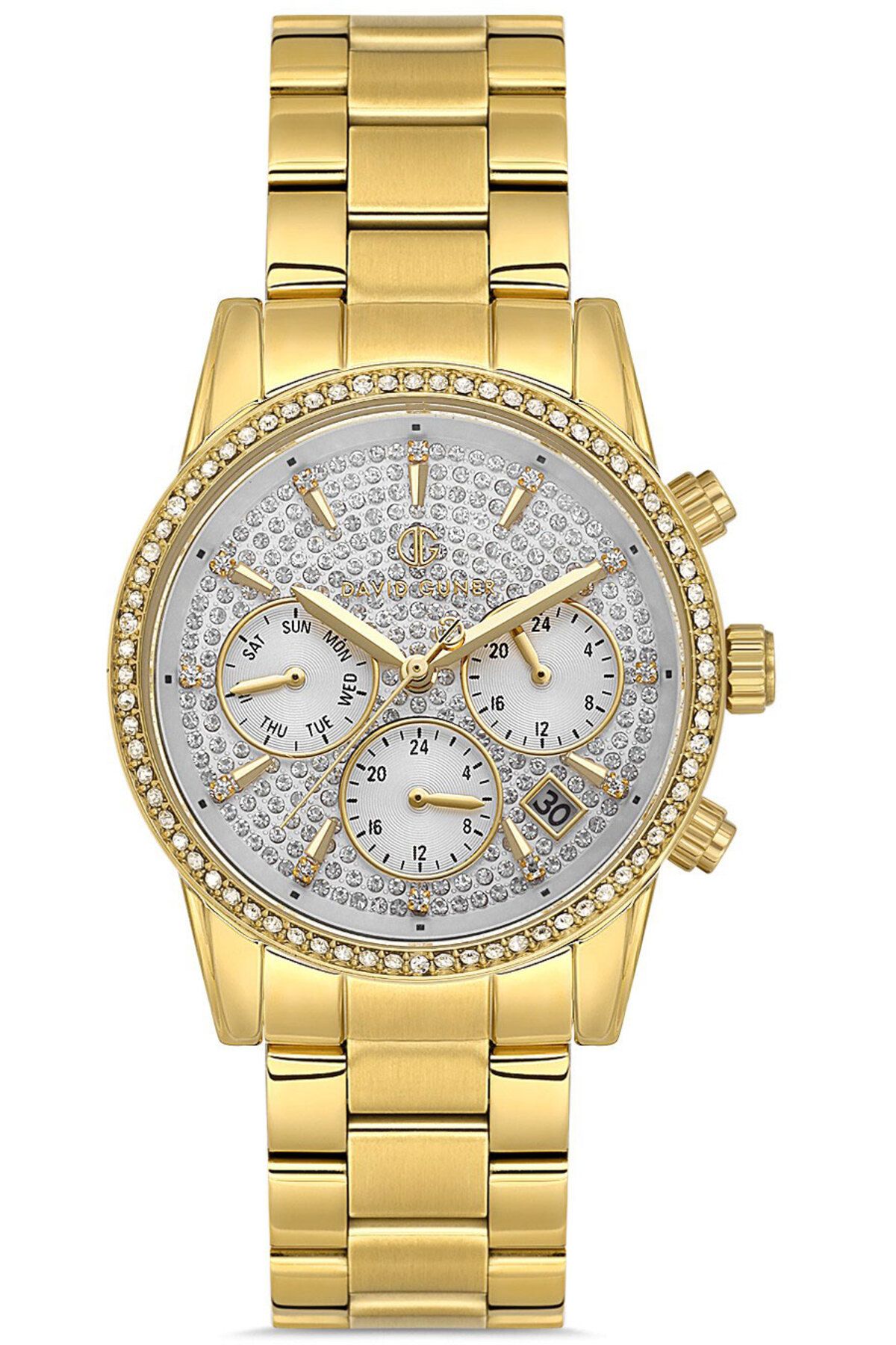 DAVID GUNER DAVİD GÜNER KADIN KOL SAATİ DG-8740LA-B1 39 MM GOLD