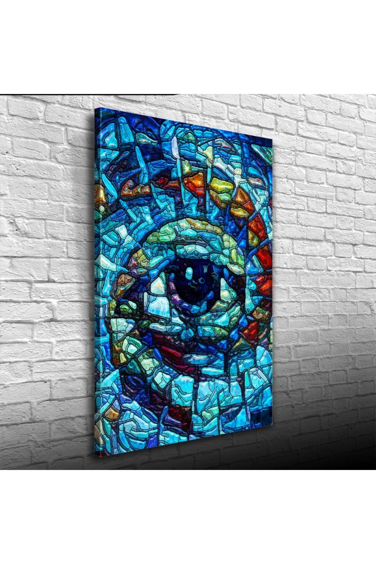 Kanonik Education Soyut , Mavi Tonlarda Dekoratif Kanvas Tablo 50 x 70