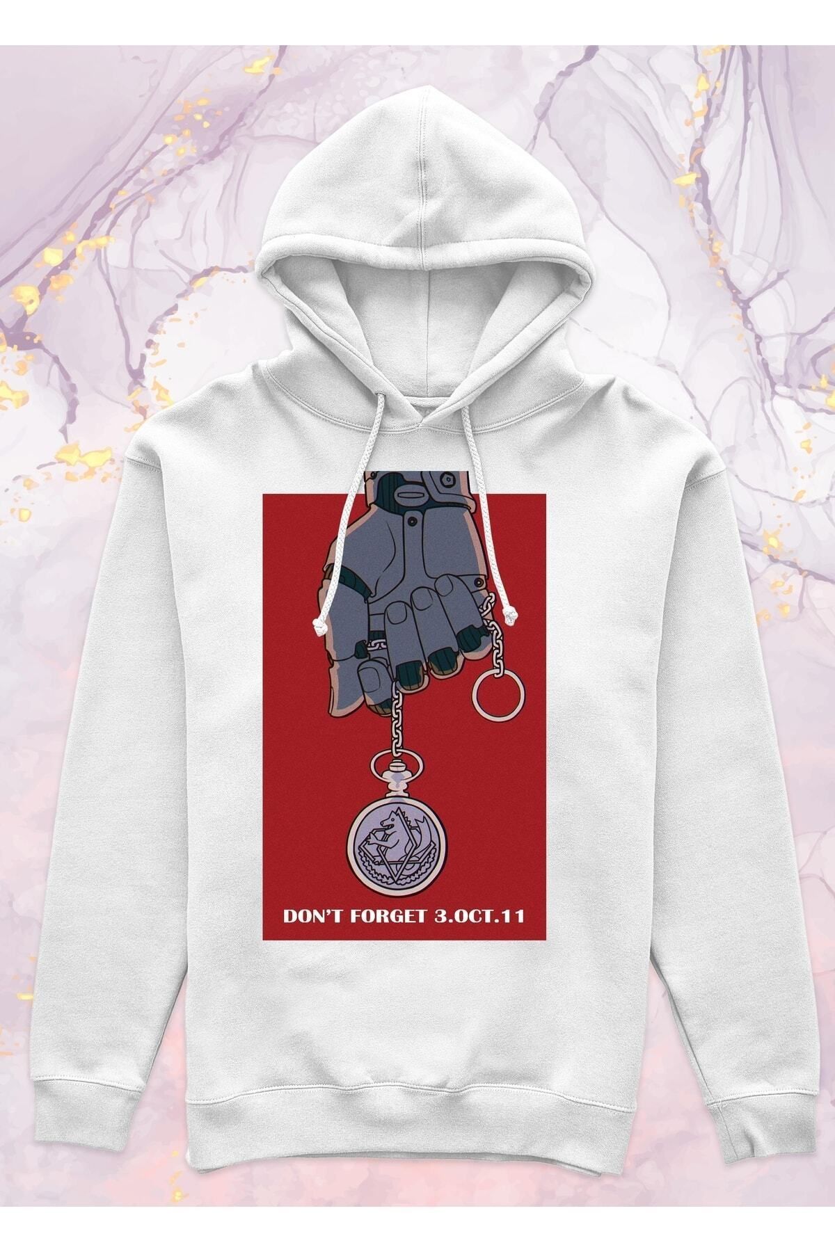 Pisa Art Fullmetal Alchemist - Don't Forget - Cepsiz Kapüşonlu Sweatshirt