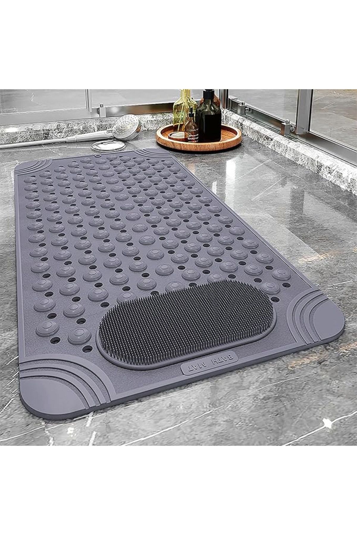 MAİN SHOP Vantuzlu Banyo ve Duş Kaydırmazı Duşa Kabin Küvet İçi Vantuzlu Banyo Paspası 36x69,5 cm M-162