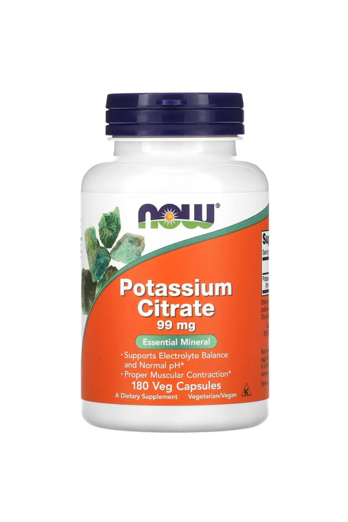 Now Foods , Potassium Citrate, 99 mg, 180 Veg Capsules