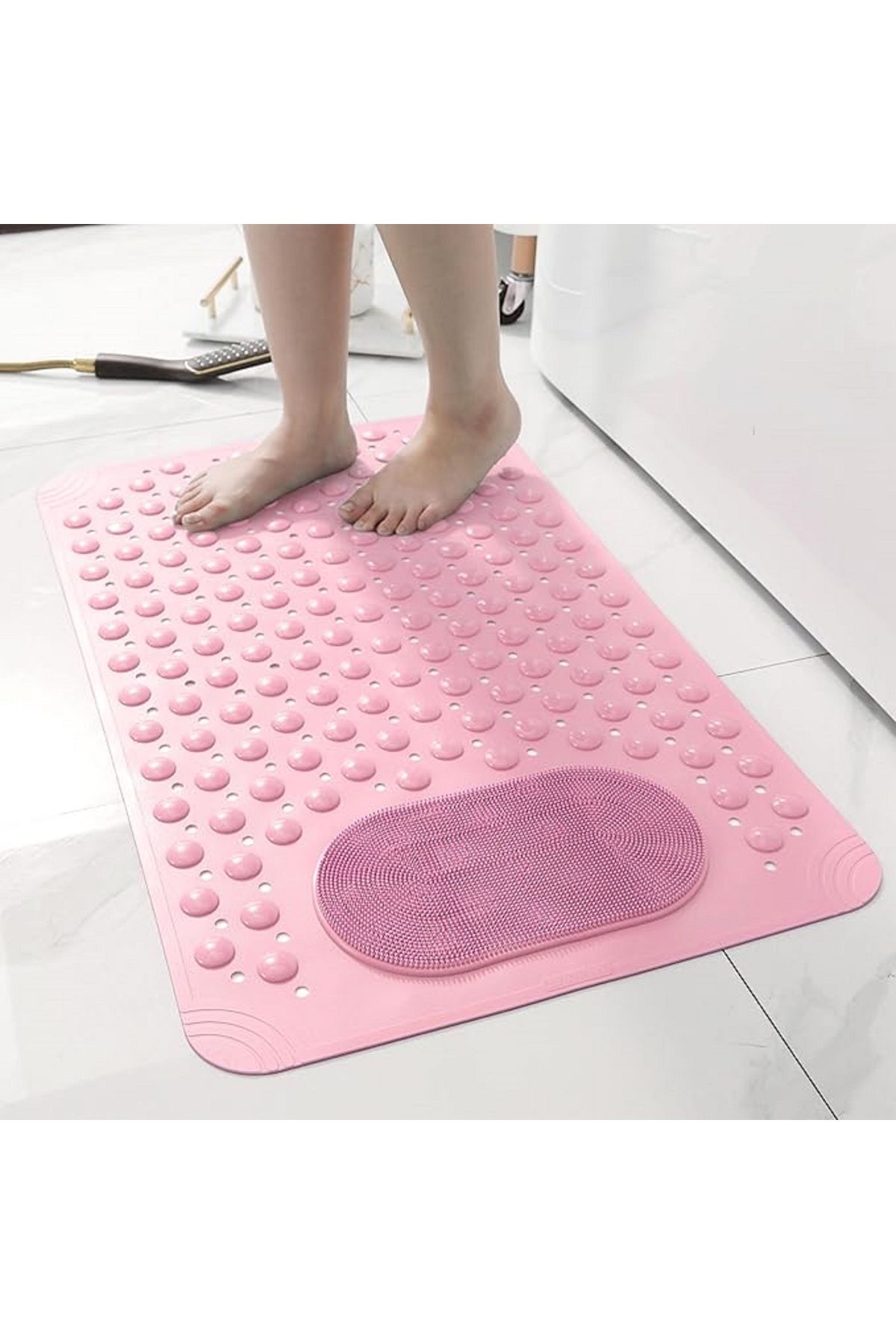 MAİN SHOP Masajlı Vantuzlu Banyo Paspası & Kaydırmaz Zemin Duşakabin Paspası 36x69.5 Cm M-162