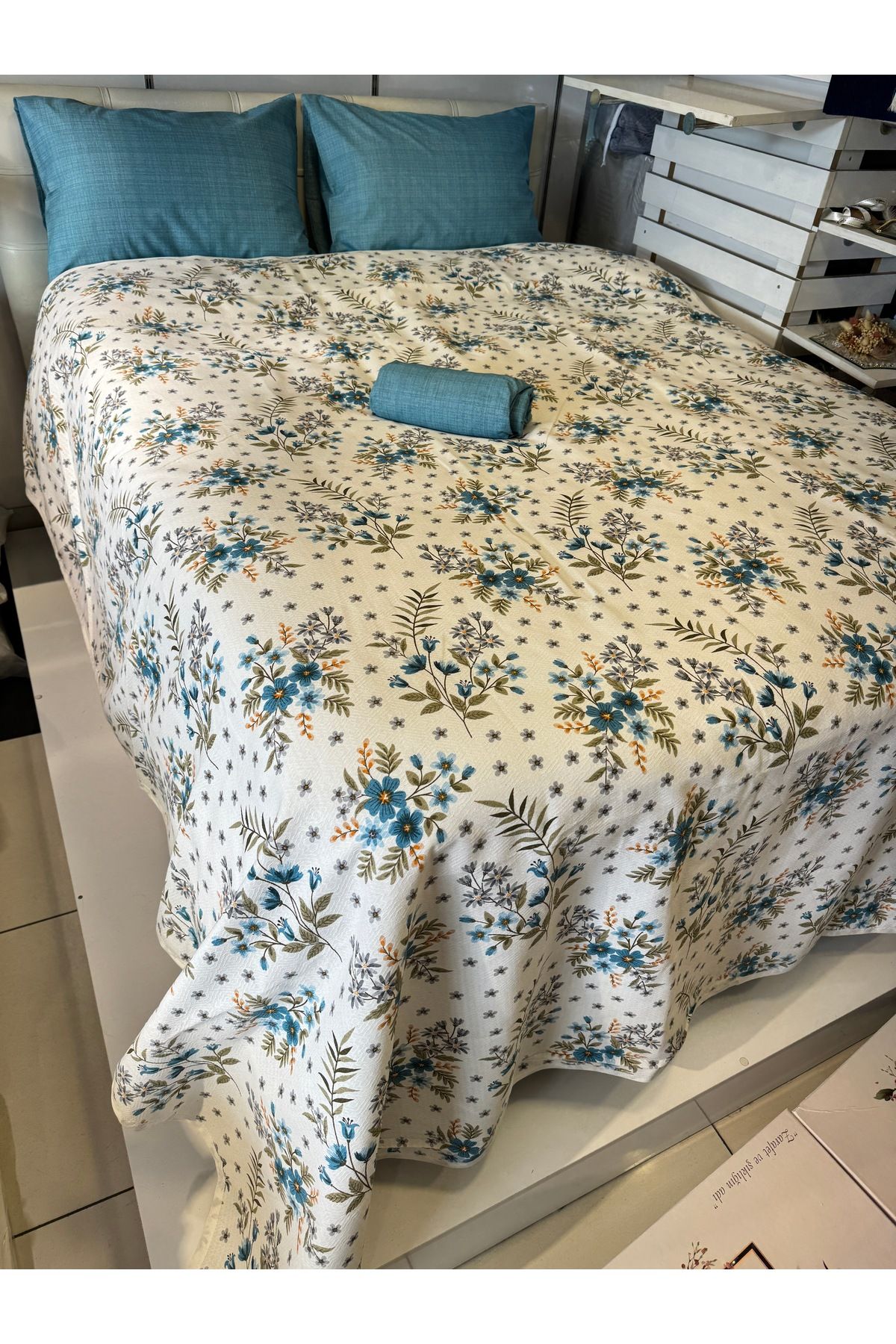 ŞENER HOME-Pigeon Patterned Sheet Elastic Single Pique Set 4