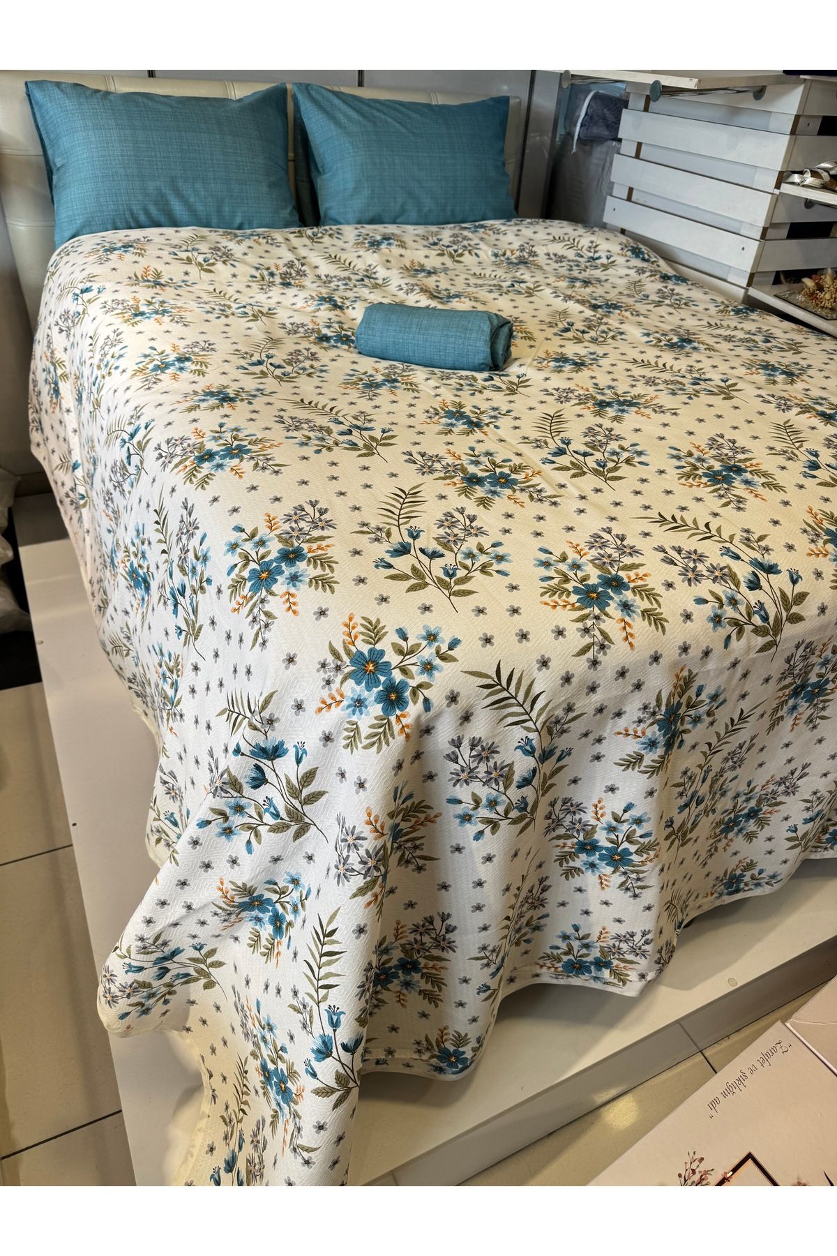 ŞENER HOME-Pigeon Patterned Sheet Elastic Single Pique Set 5