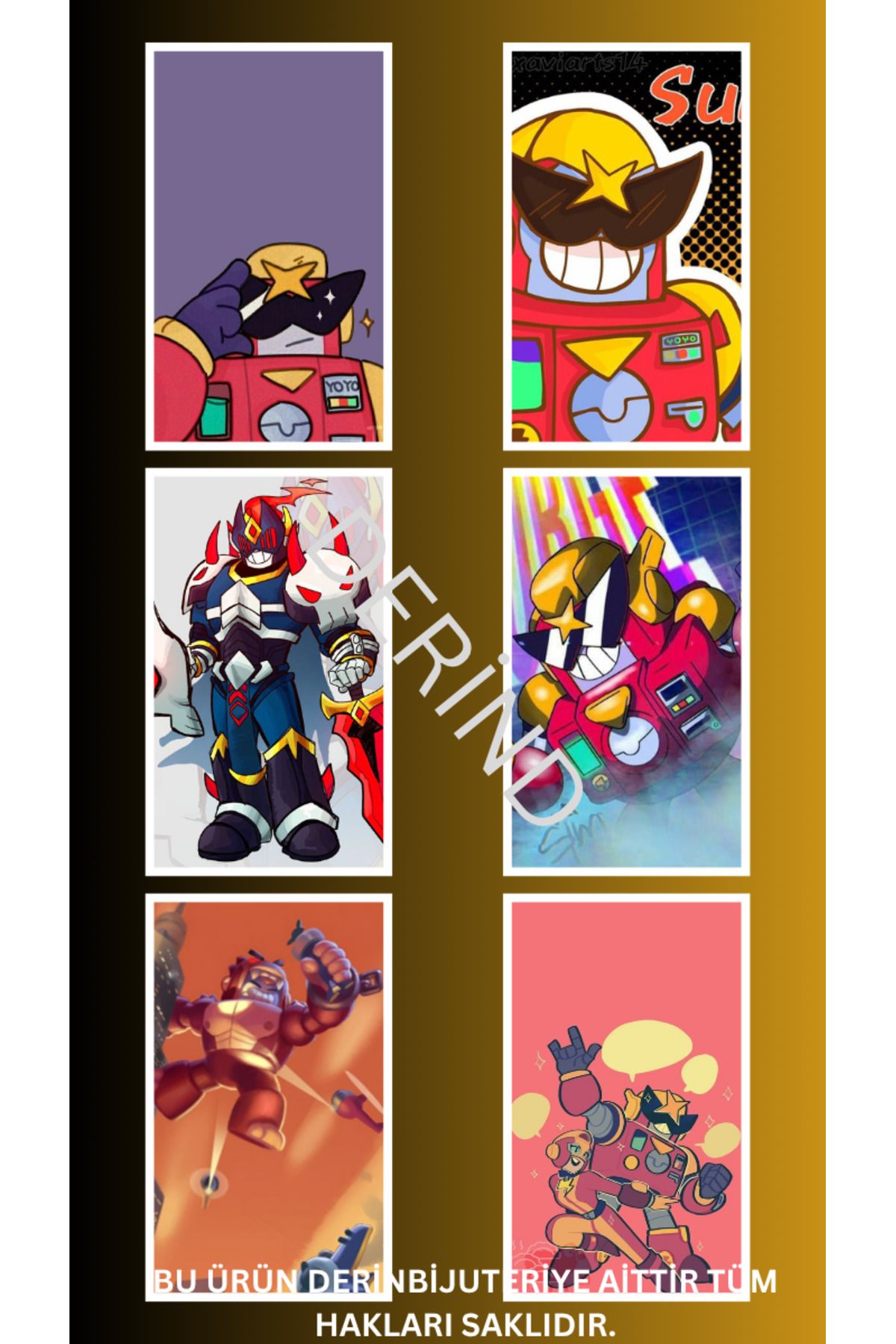DERİND Brawl Stars Surge Sticker Özel Üretim 8 adet 7.5 x 10cm