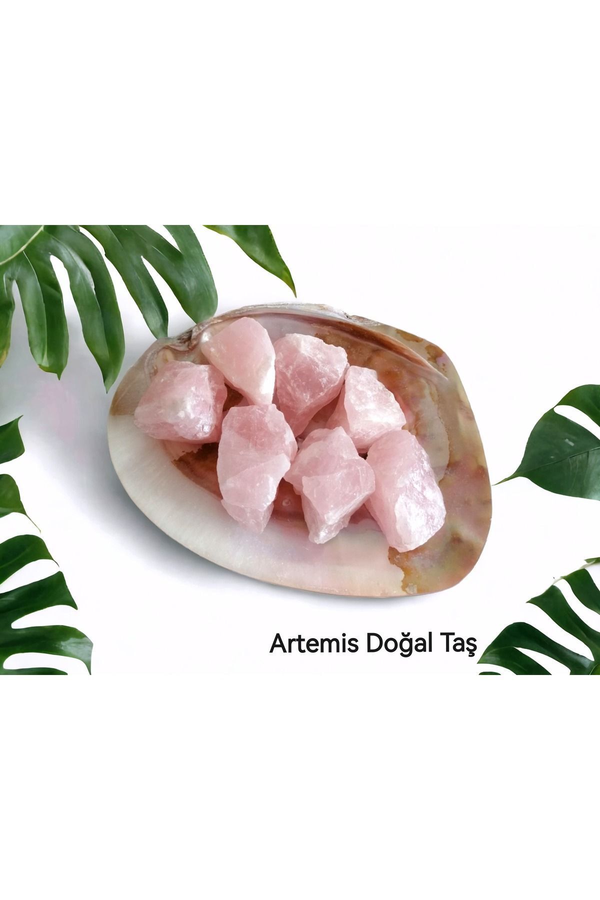 SerenityHaven Pembe Kuvars Doğal Taş Ham Parça