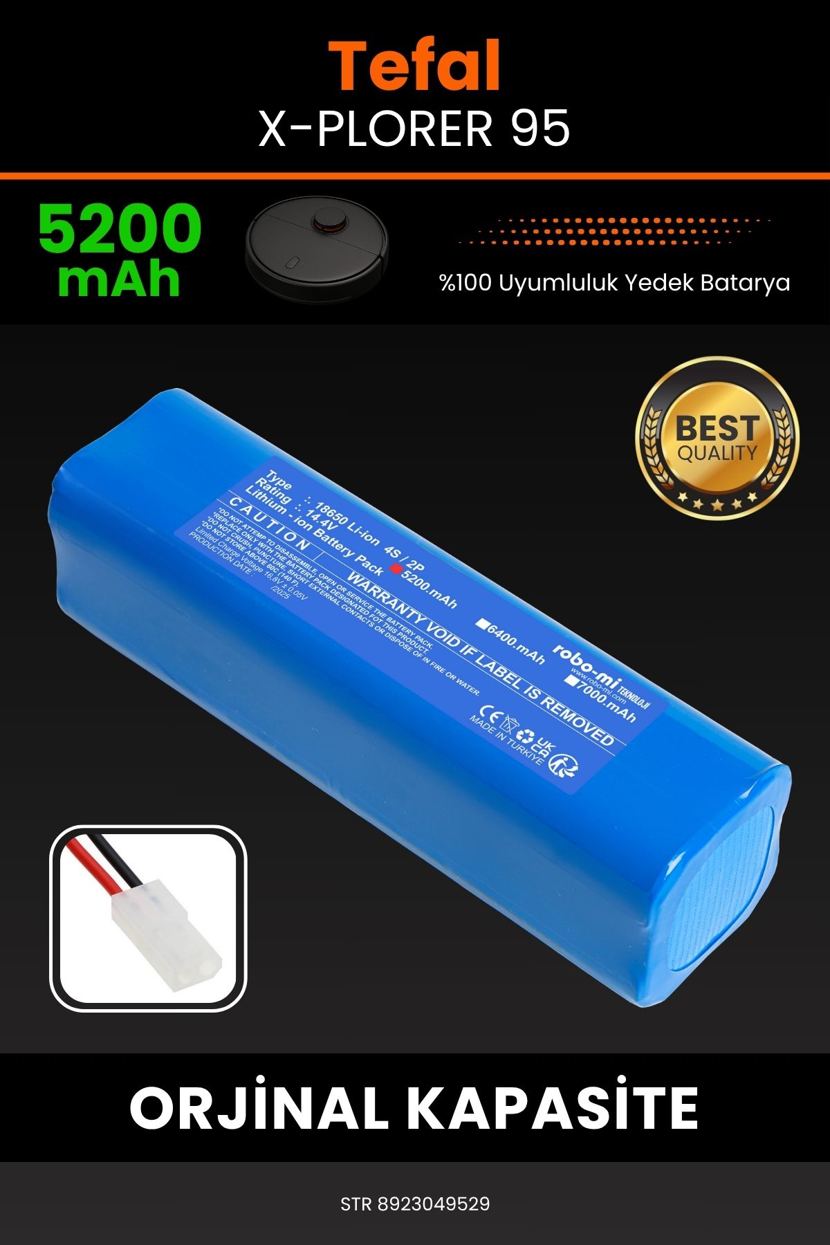 robo-mi Tefal X-PLORER 95 5200mAh Robot Süpürge Bataryası - Koruma Katmanlı Batarya Teknolojisi