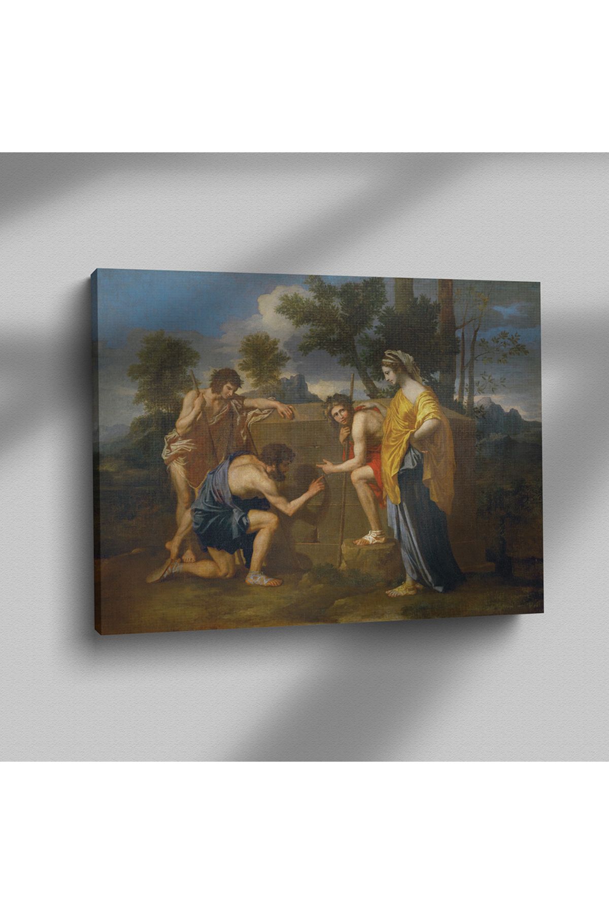 cestino darte Et in Arcadia Ego - Nicolas Poussin (Kanvas Baskı) Tablo