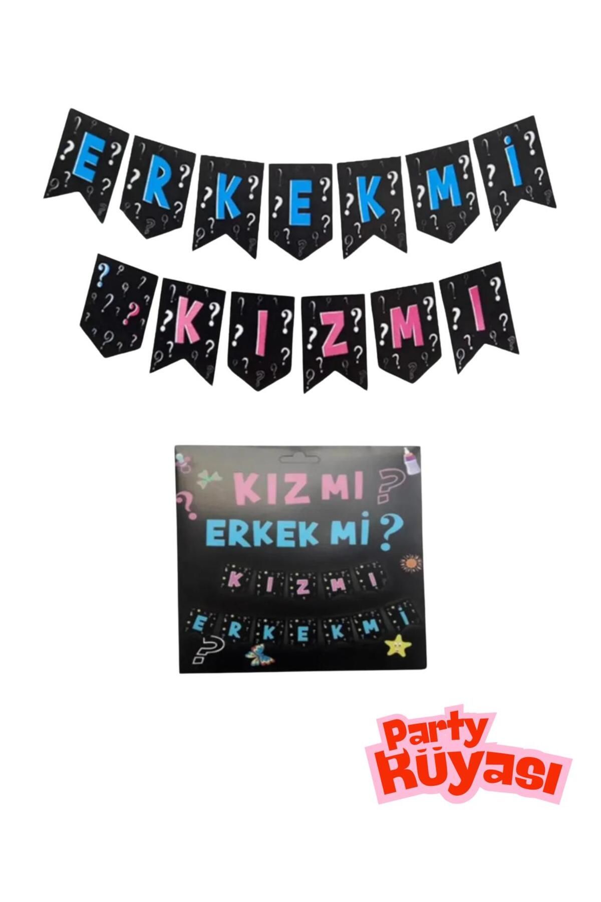 partyrüyası Cinsiyet Partisi Kız mı Erkek mi Yazılı Banner Cinsiyet Parti Süsü