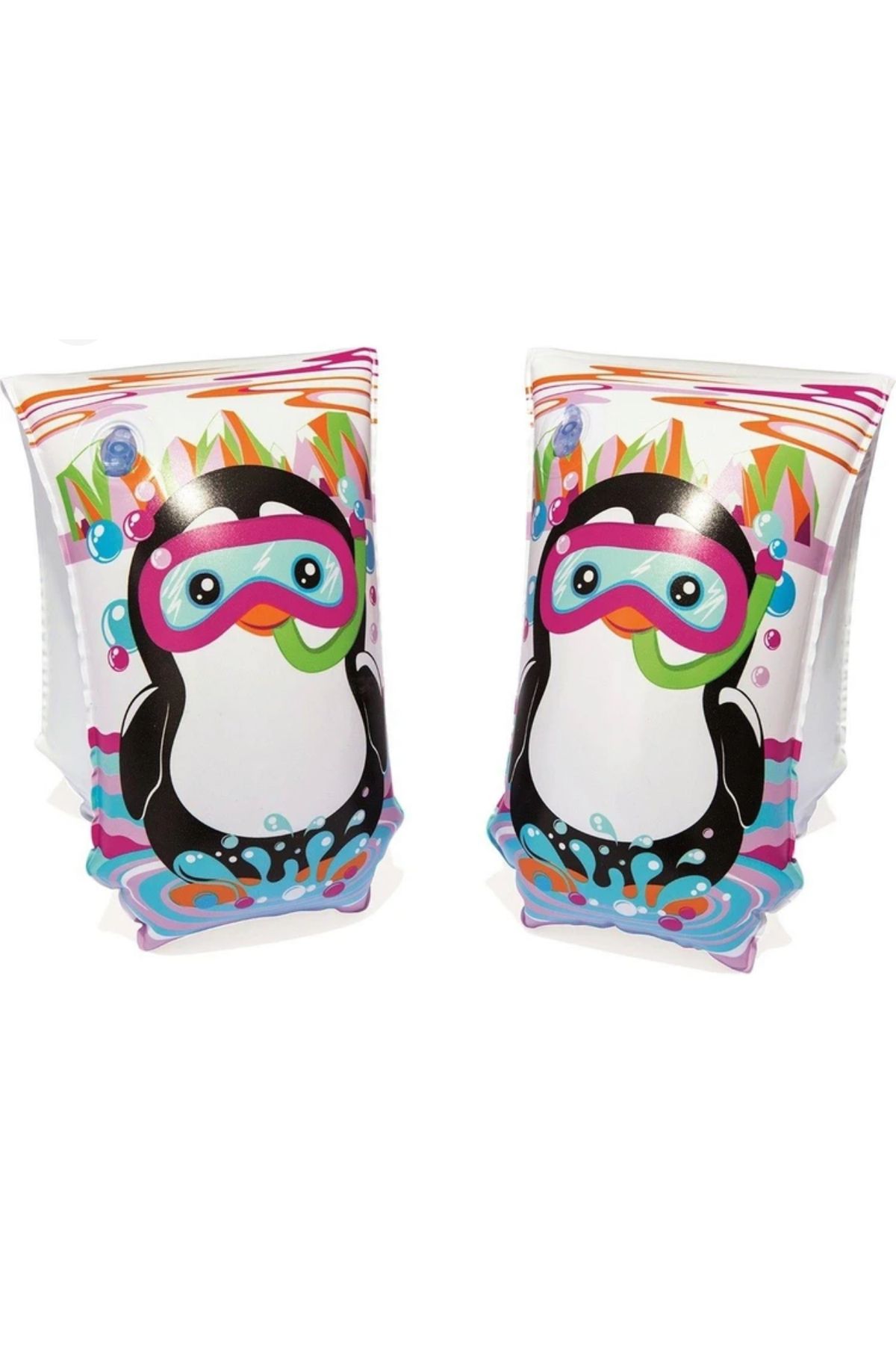 BESTWAY ENZH ONLİNE MARİN Şnorkelli Penguen Figürlü Şişme Kolluk 30x15cm (5-12 Yaş)