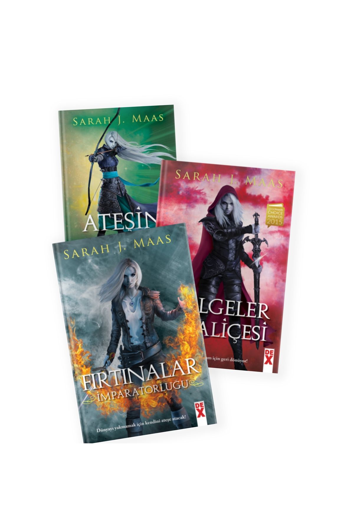 Dex Yayınevi Ateşin Varisi (Ciltli) - Gölgeler Kraliçesi (Ciltli) - Fırtınalar İmparatorluğu (Ciltli) Cam Şato