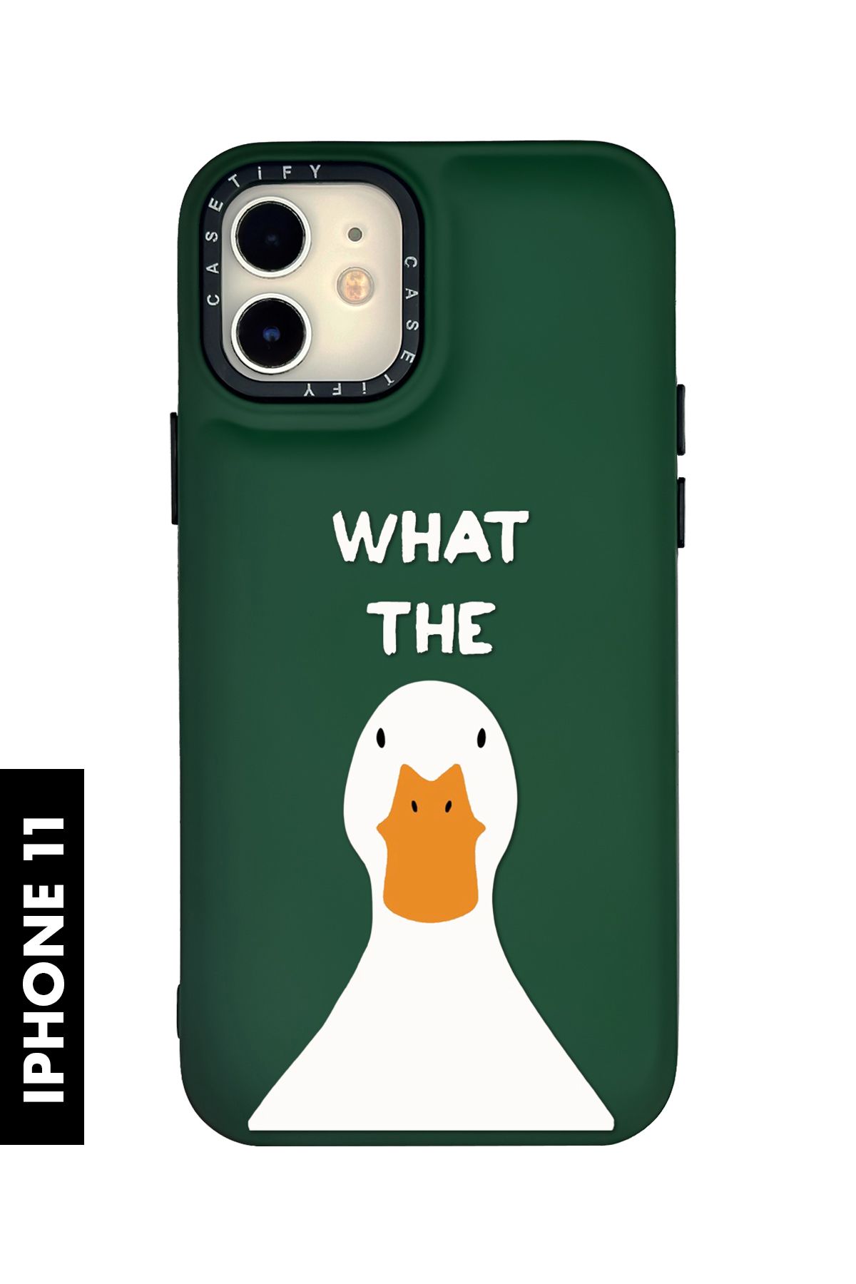 mooodcase iPhone 11 Uyumlu What The Duck Desenli Silikonlu Pillow Kılıf