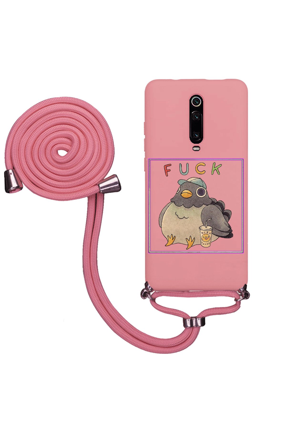 Royaleks Xiaomi Mi 9T Pro Uyumlu İpli Lansman Kılıf - Fuck