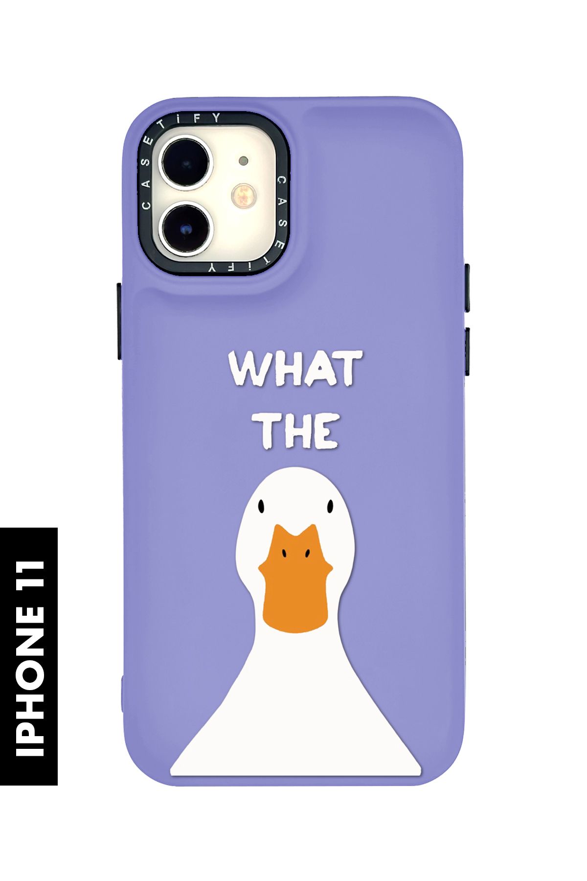 mooodcase iPhone 11 Uyumlu What The Duck Desenli Silikonlu Pillow Kılıf