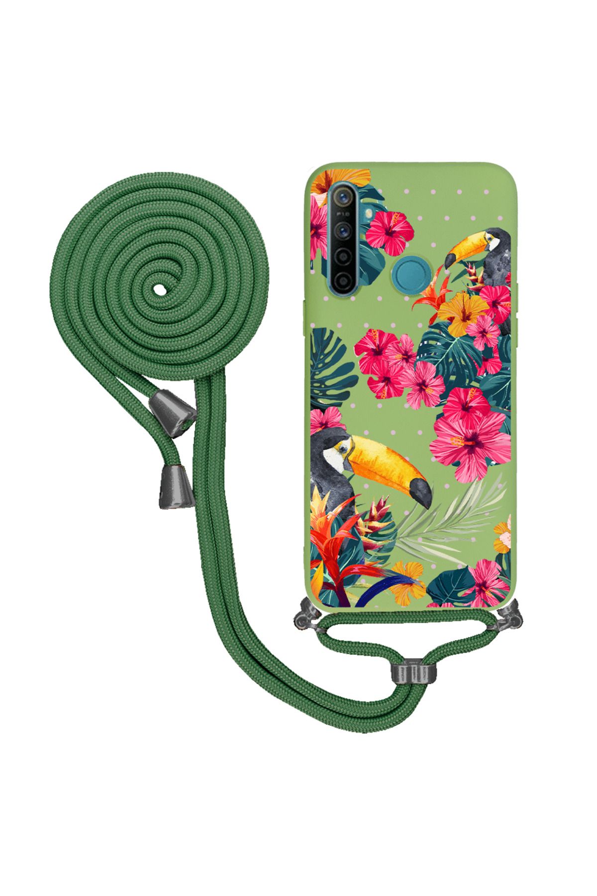 Royaleks Realme 6İ İpli Lansman Kılıf - Tropical