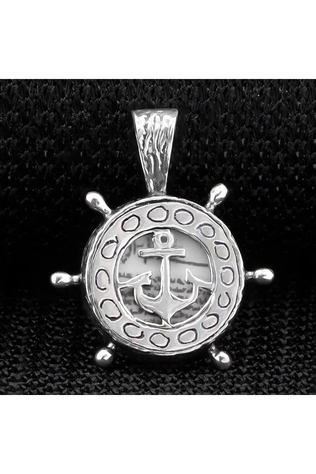 shop Cevşeni Kebir Dualı Yazılı Çapa Dümen Tasarımlı 925 Ayar Gümüş Erkek Kolye Ucu