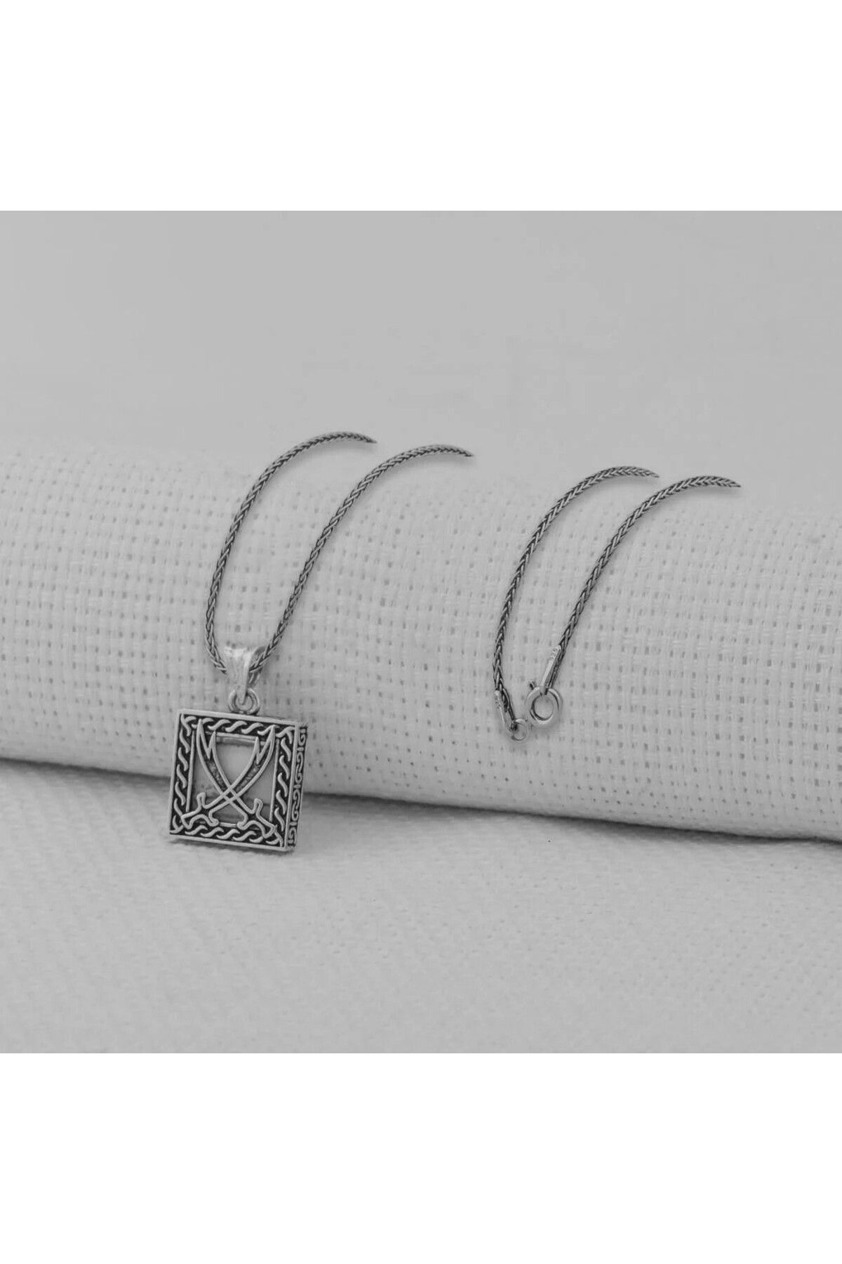 shop Zülfikar Kebir Dualı Cevşen 925 Ayar Gümüş Erkek Kolye