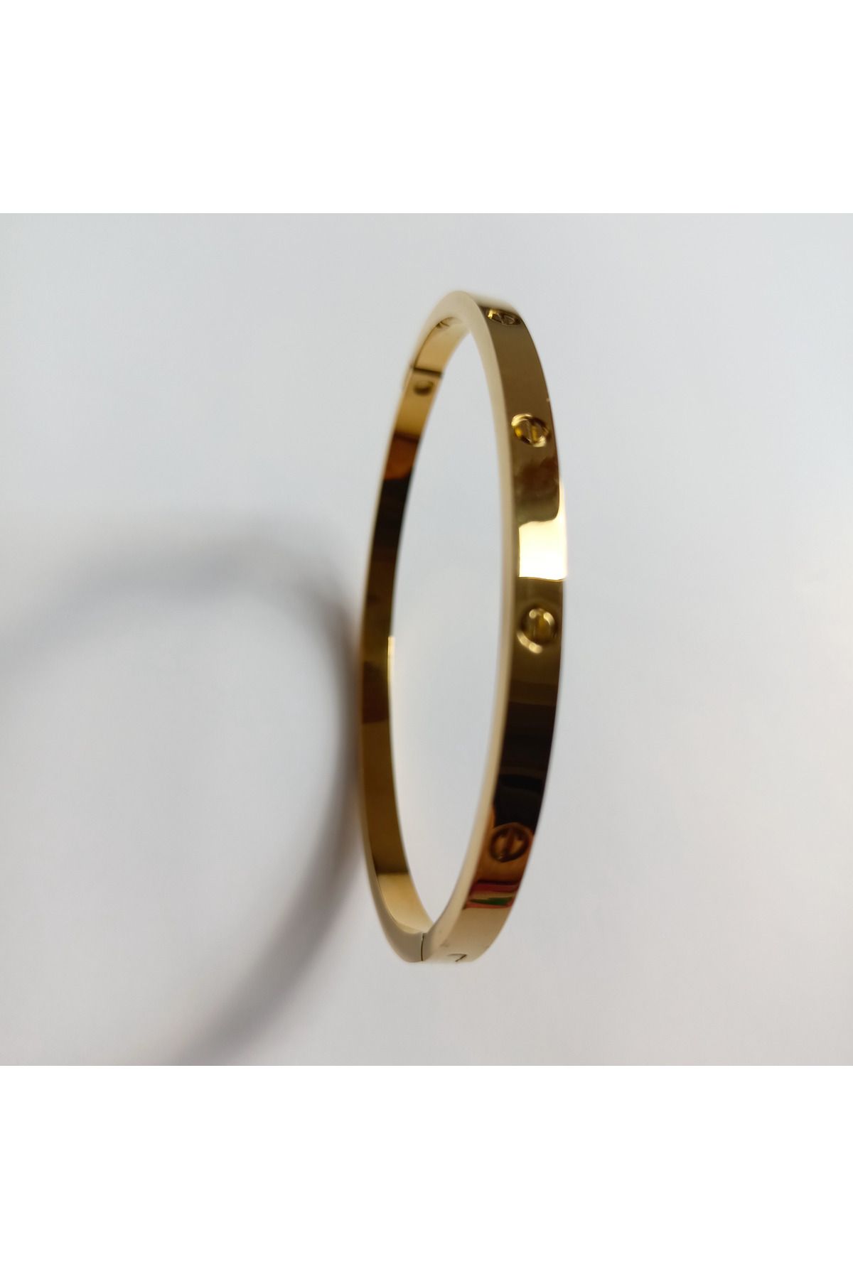 staınless steel Kadın Çelik Kelepçe Gold