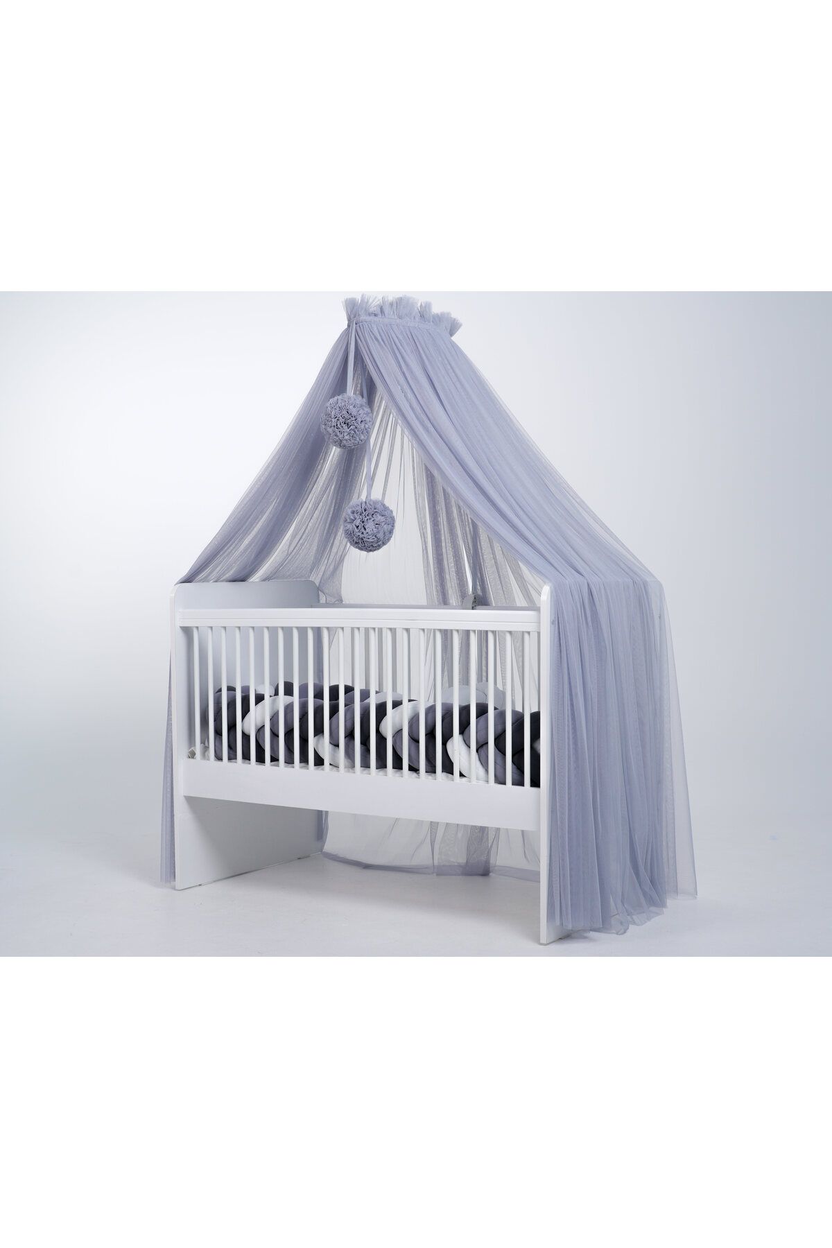 Afacanroom Bebek Beşik Cibinliği Tül Sineklik Baby Gray